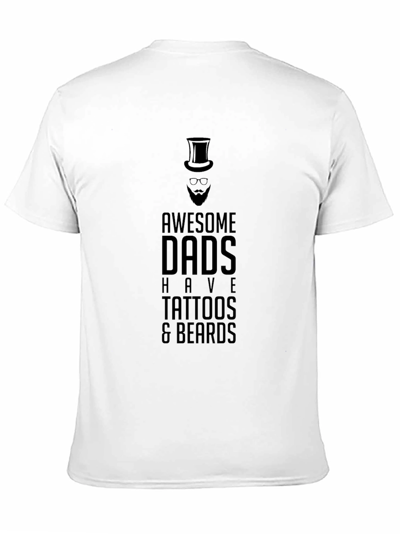 Awesome Dads Tattooed & Bearded Black T-Shirt