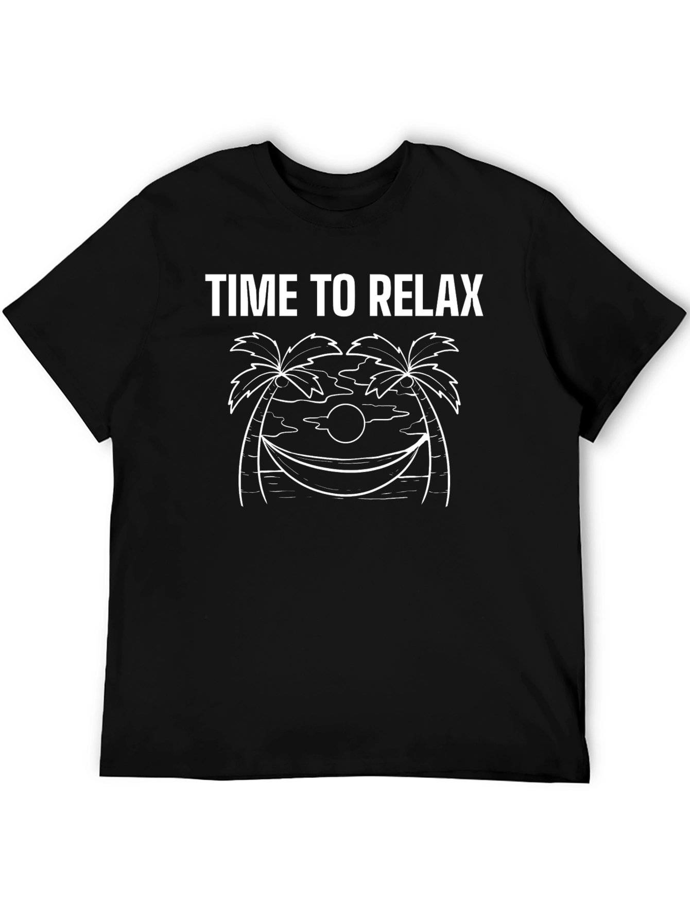 Time to Relax T-Shirt - Palm Tree Hammock Design