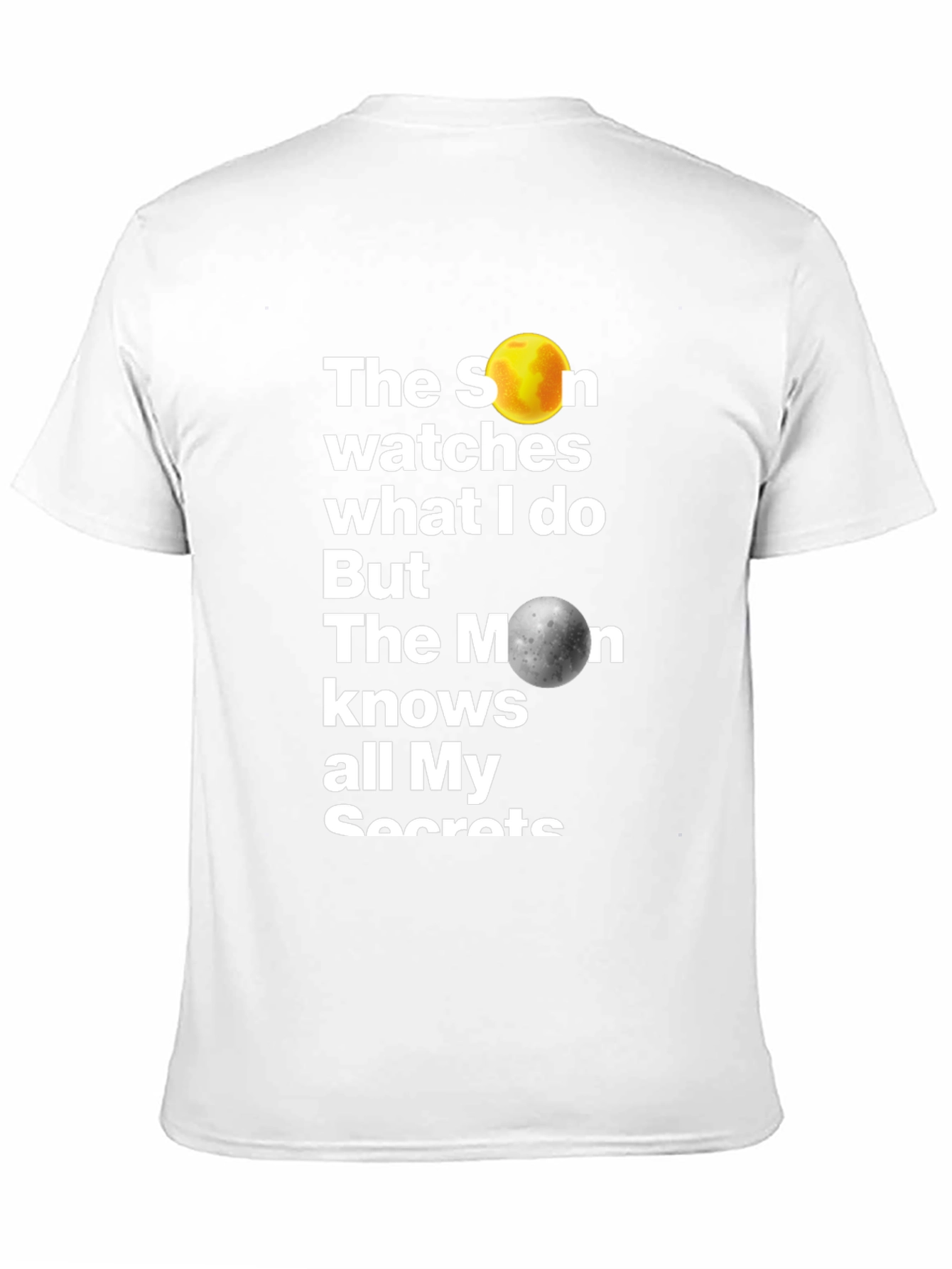 Celestial Secrets Graphic T-Shirt - Sun & Moon Design