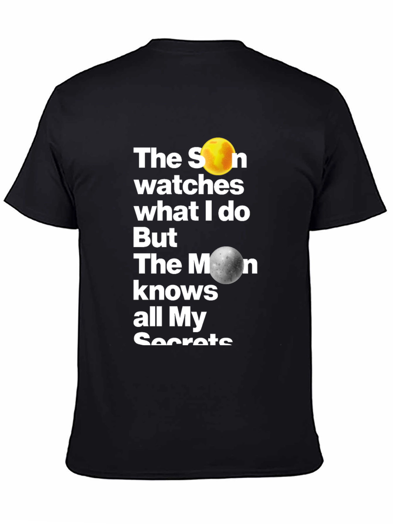 Celestial Secrets Graphic T-Shirt - Sun & Moon Design