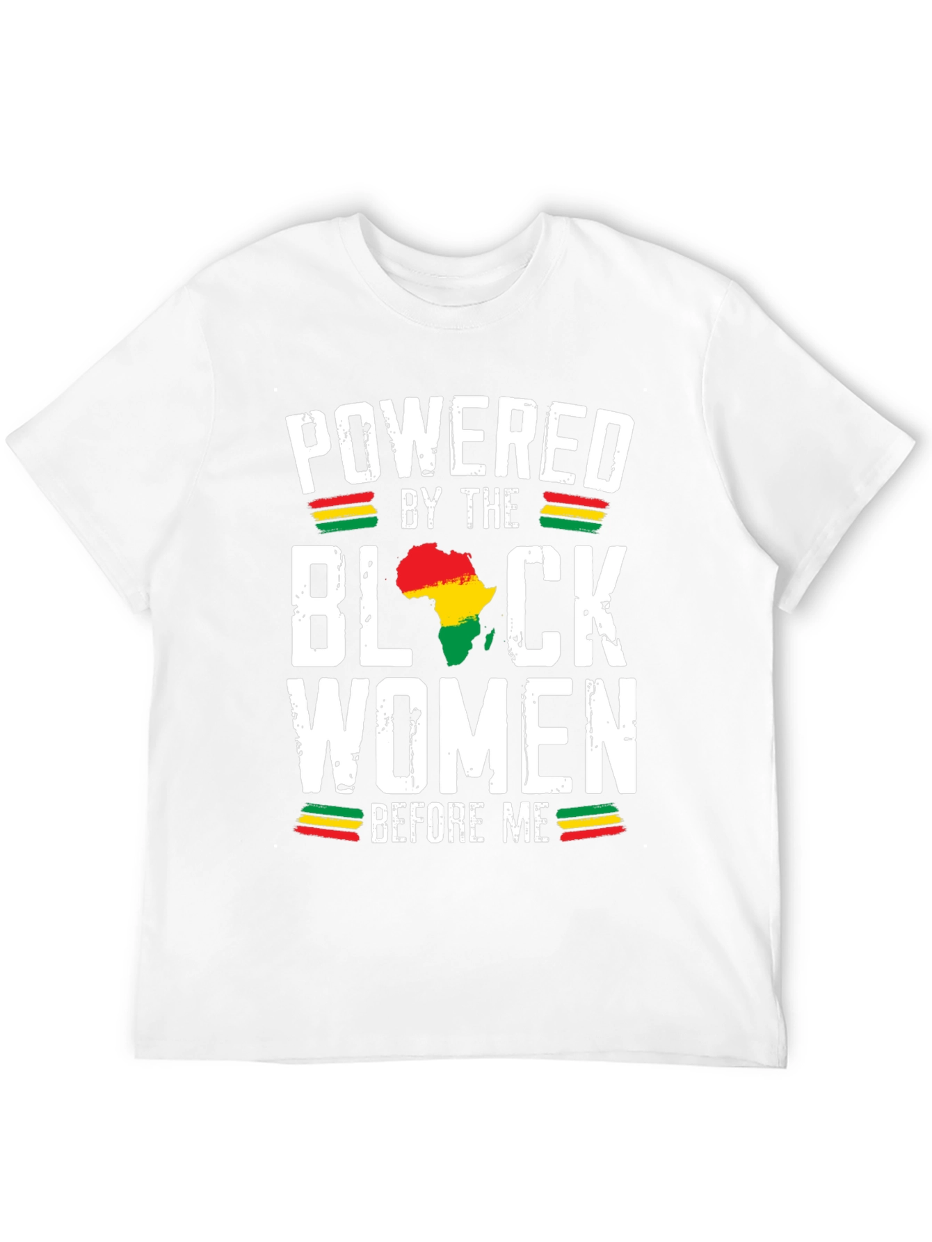 Powered by Black Women T-Shirt - Africa Map