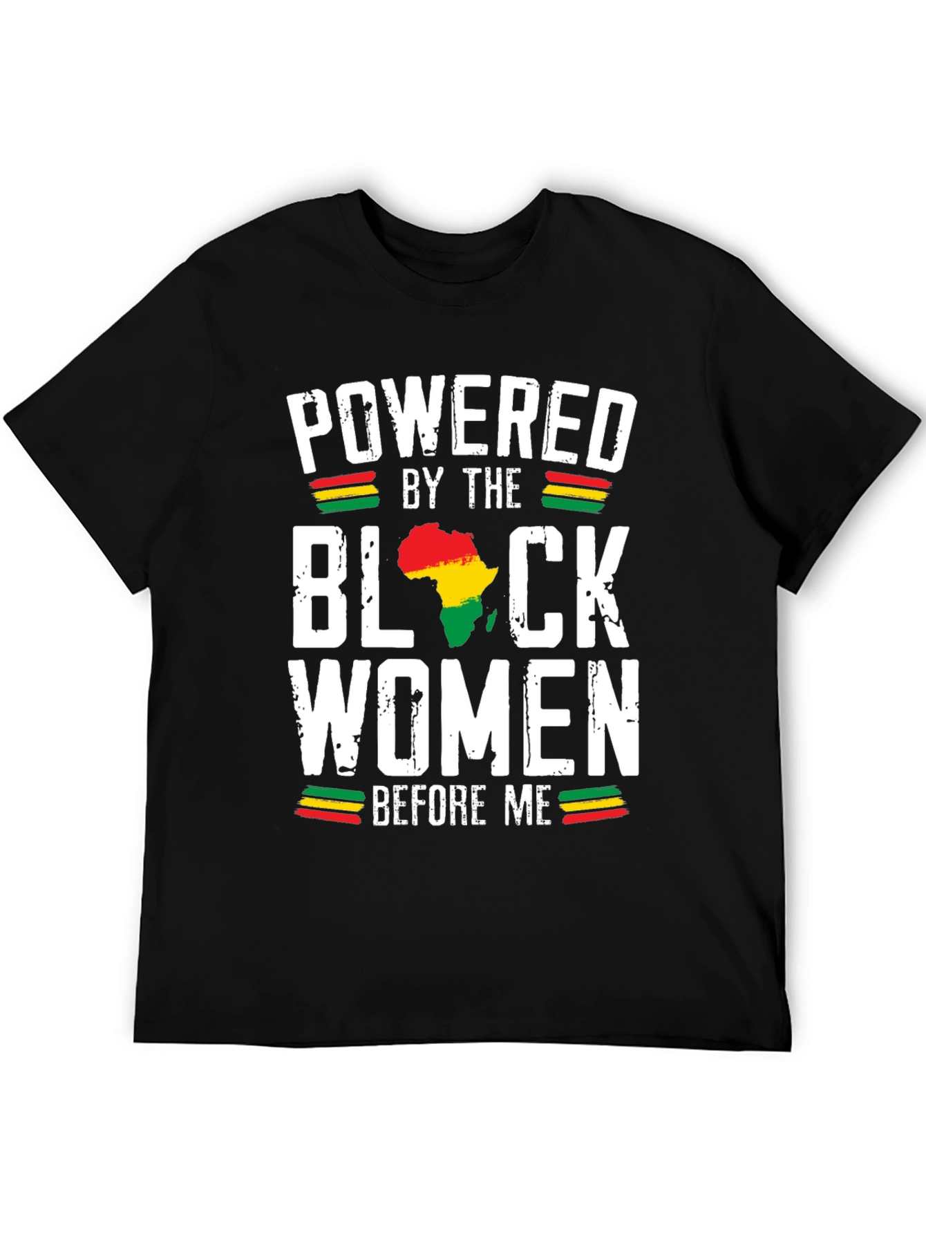 Powered by Black Women T-Shirt - Africa Map