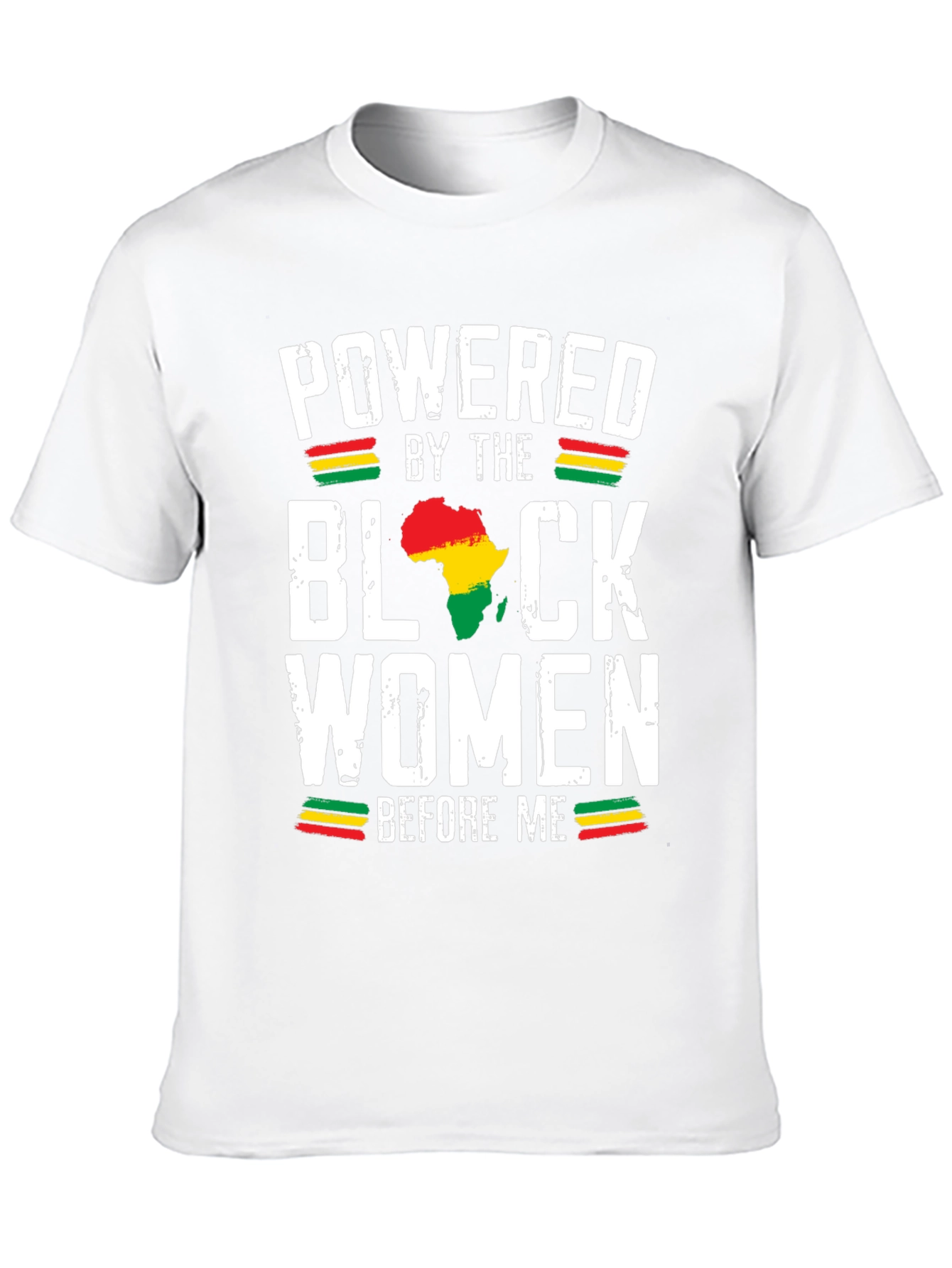 Powered by Black Women T-Shirt - Africa Map