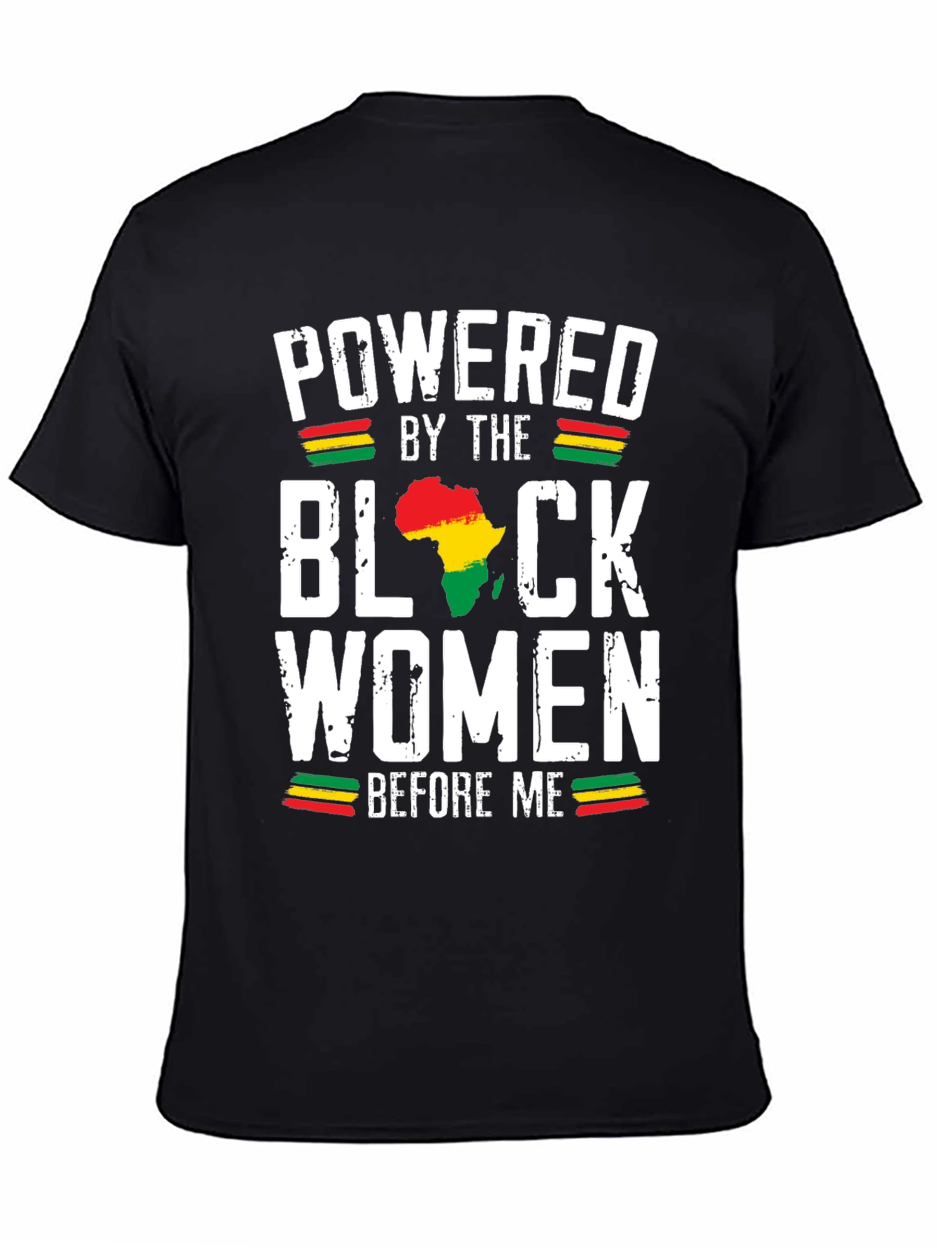Powered by Black Women T-Shirt - Africa Map