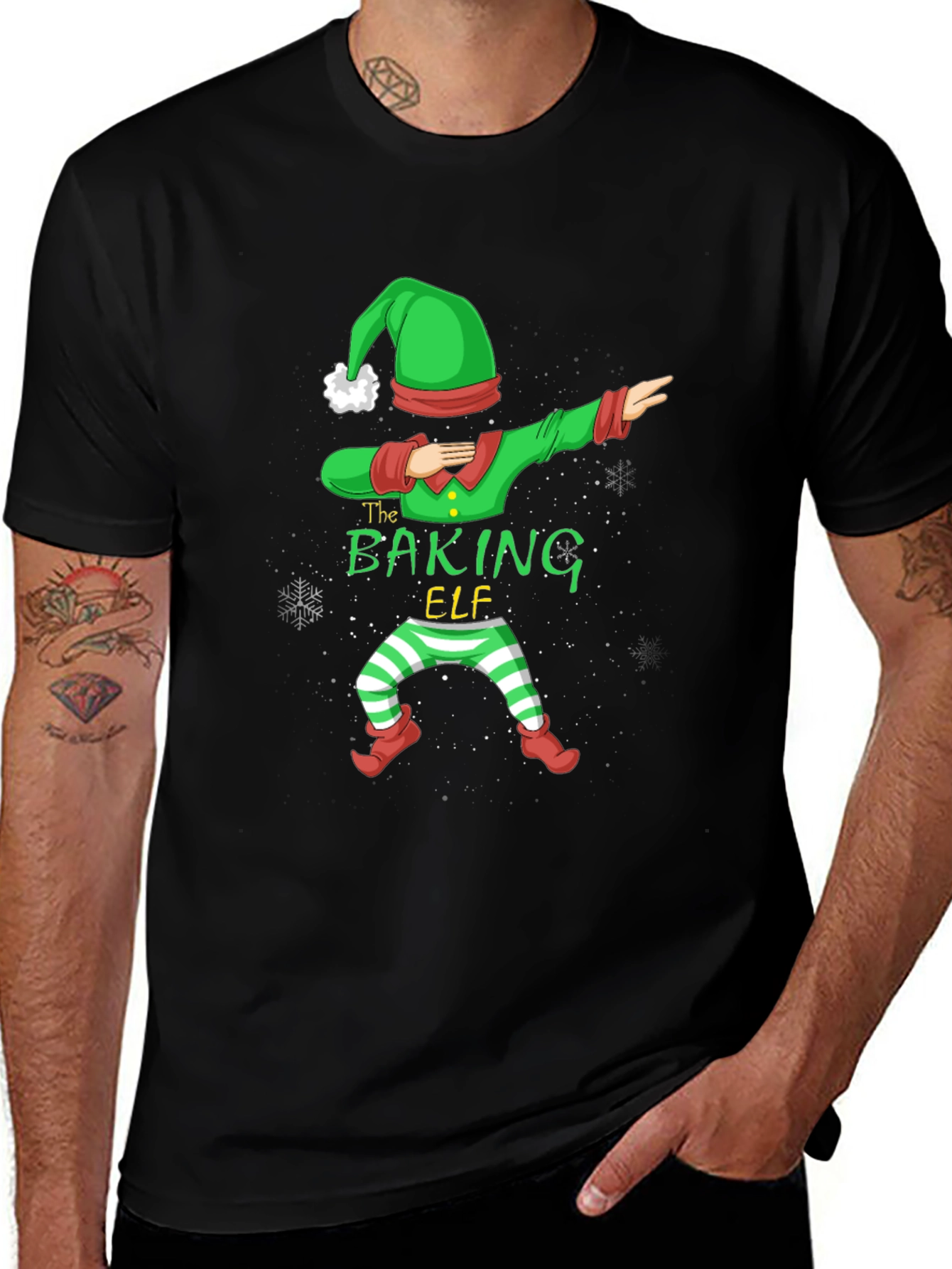 The Baking Elf Dab Funny Holiday T-Shirt