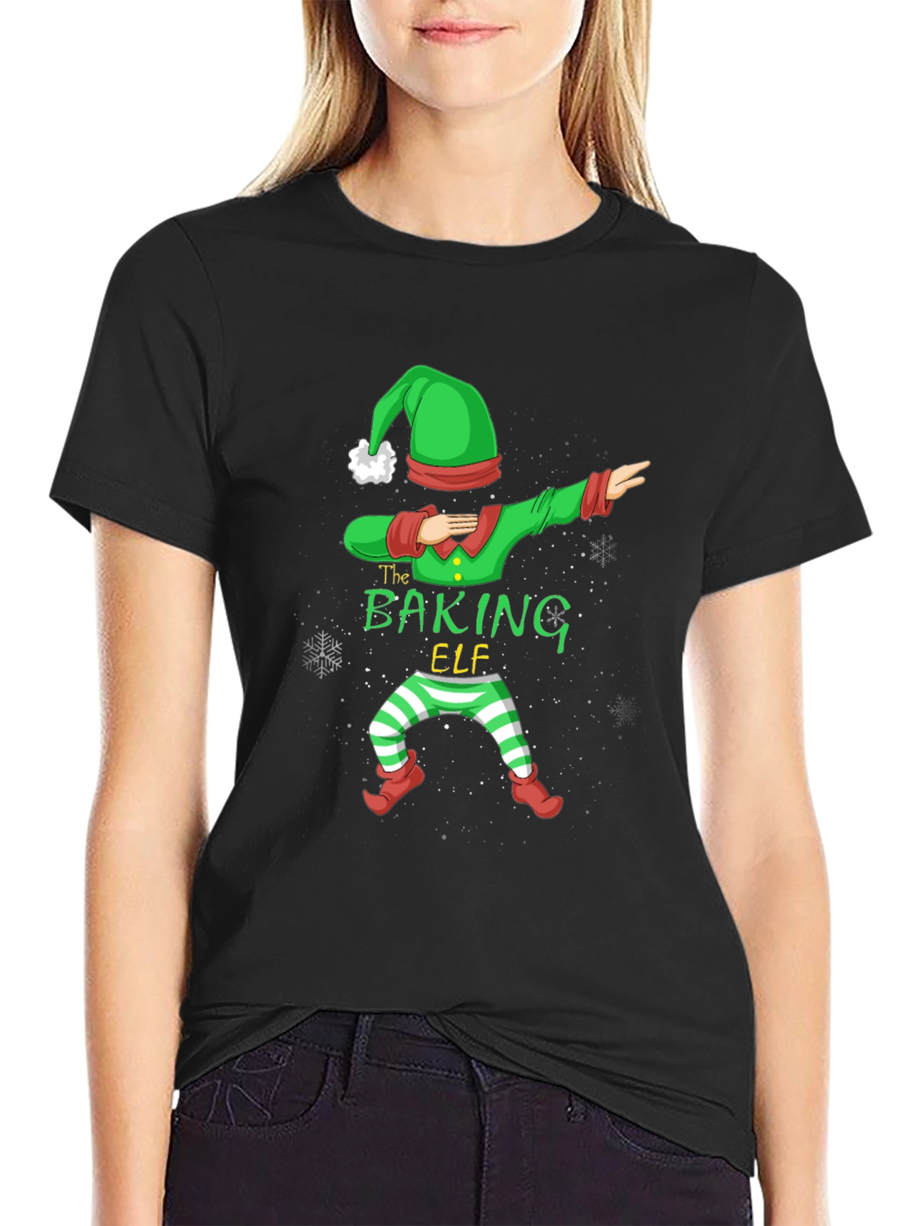 The Baking Elf Dab Funny Holiday T-Shirt
