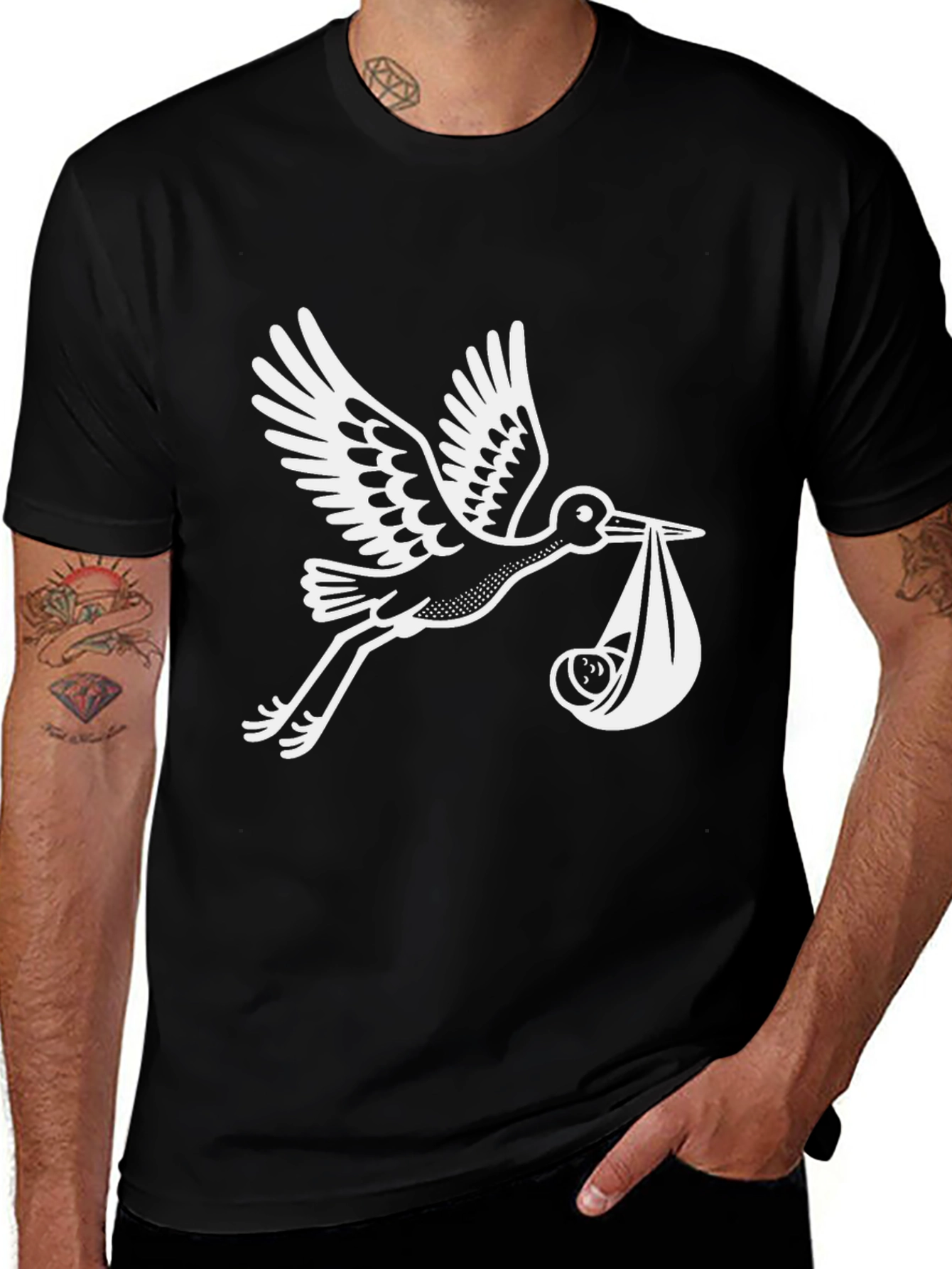 Stork Delivery Graphic T-Shirt