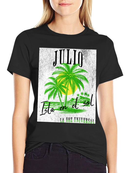 Julio Isla en el Sol T-Shirt - Black Cotton Tee