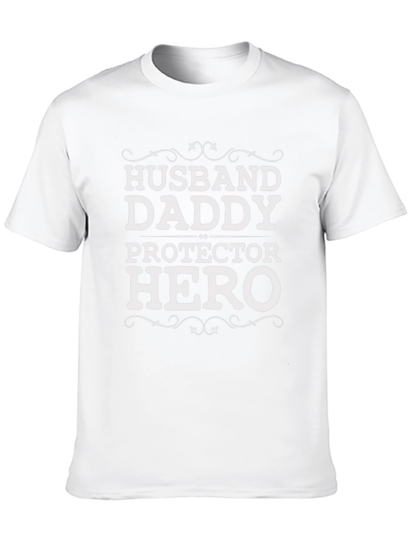 Husband Daddy Protector Hero Mens Black T-Shirt