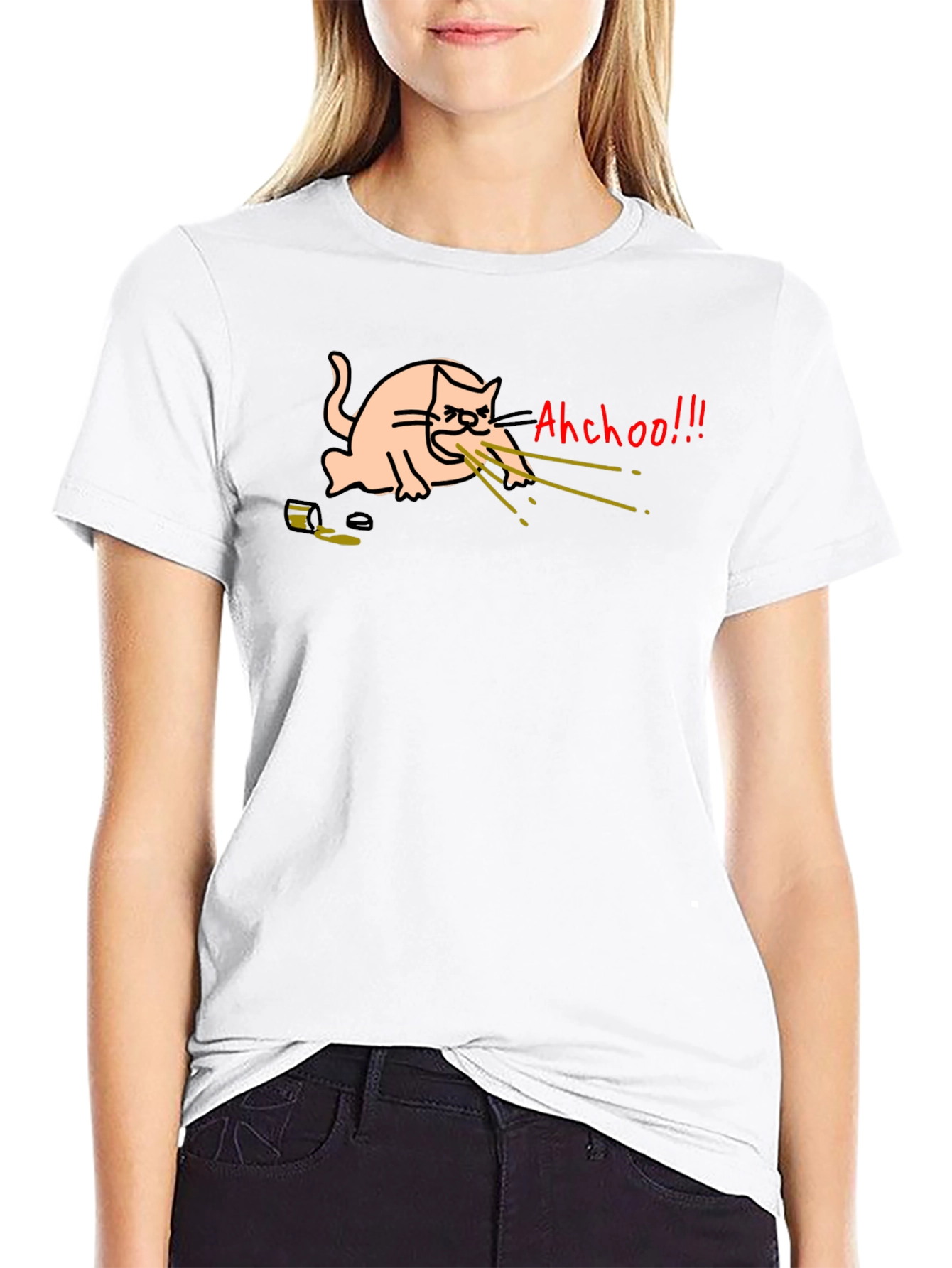 Funny Cat T-Shirt - Ahchoo!!! Graphic Tee