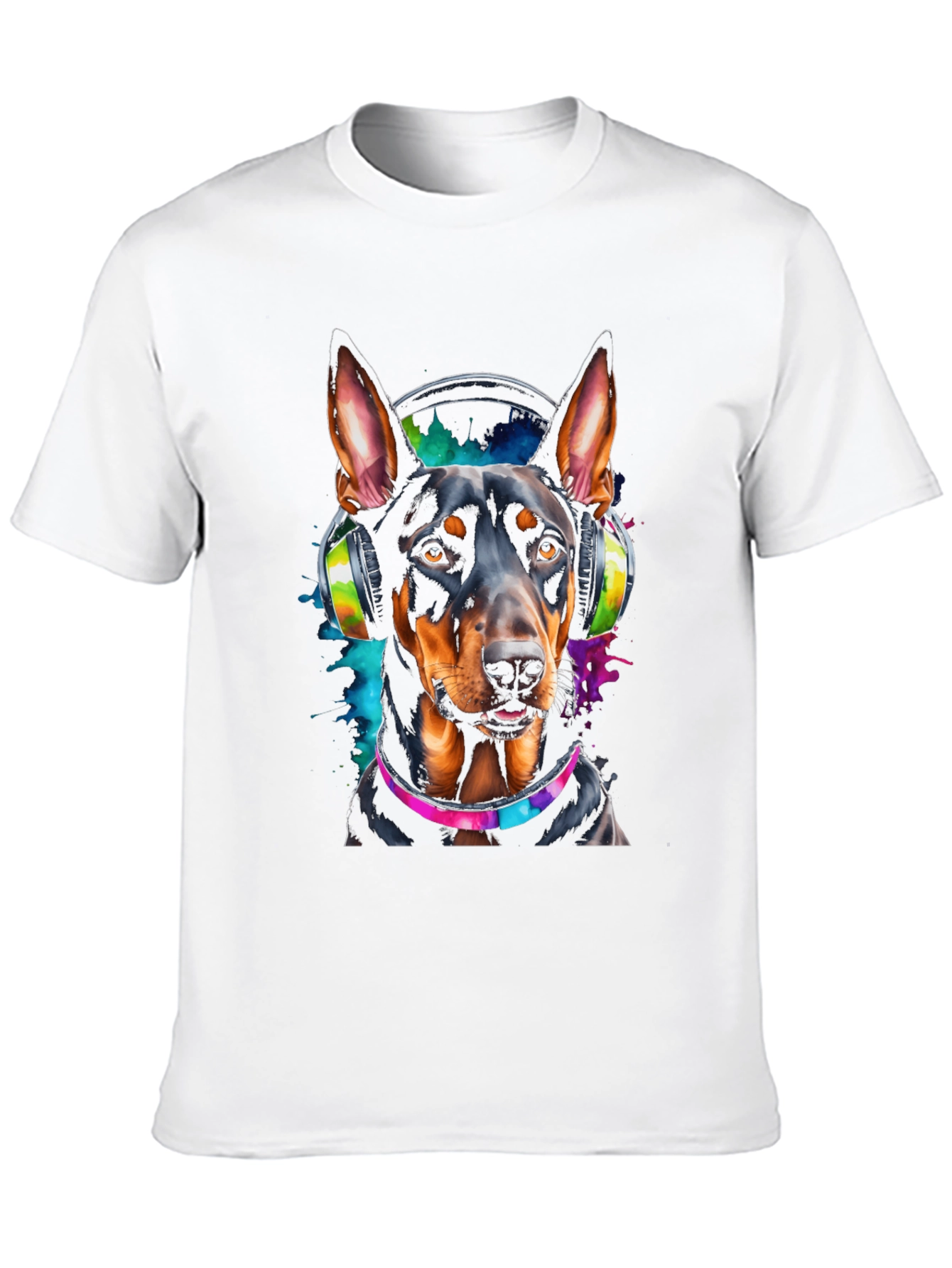 Doberman DJ Dog Graphic T-Shirt