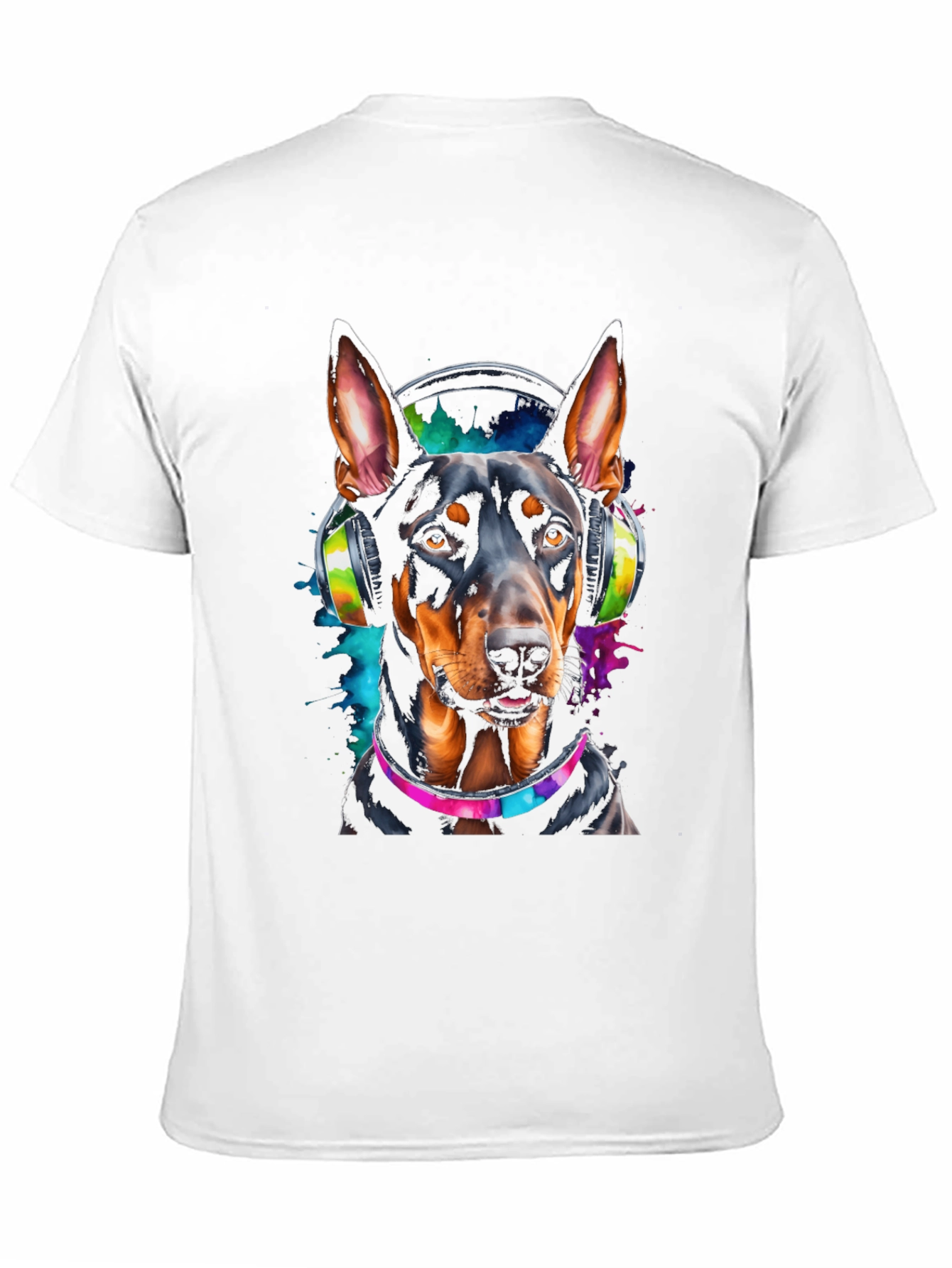 Doberman DJ Dog Graphic T-Shirt