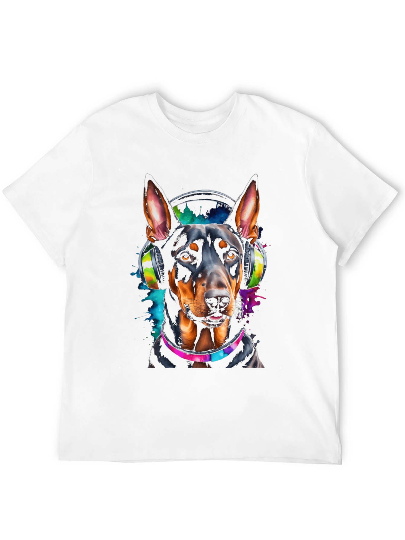 Doberman DJ Dog Graphic T-Shirt