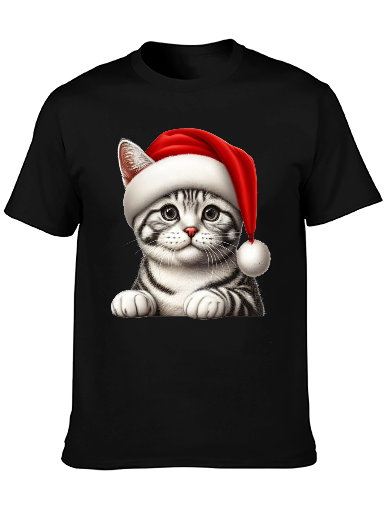Festive Cat Tee - Holiday Cheer T-Shirt