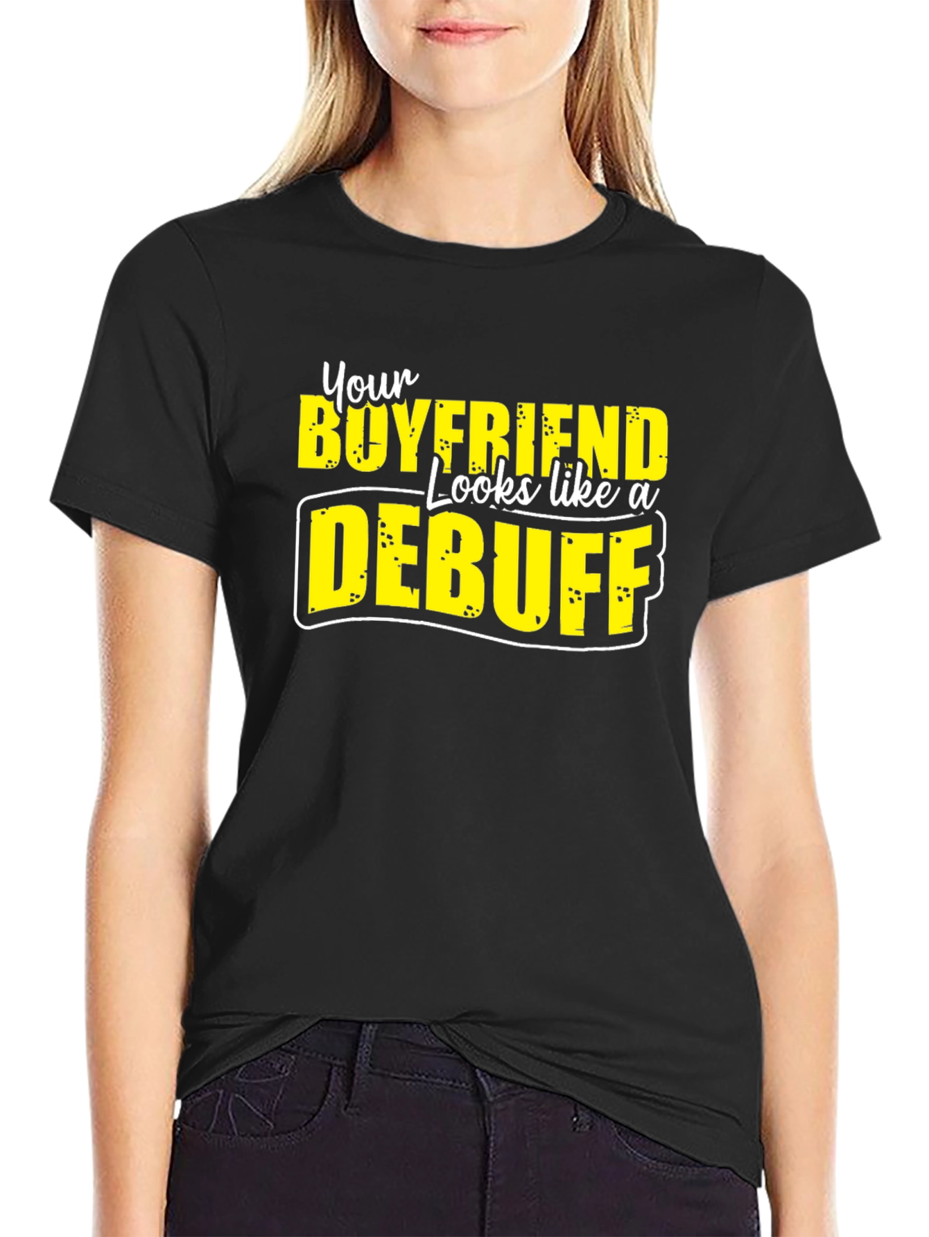 Boyfriend Debuff Graphic T-Shirt Funny Novelty Tee