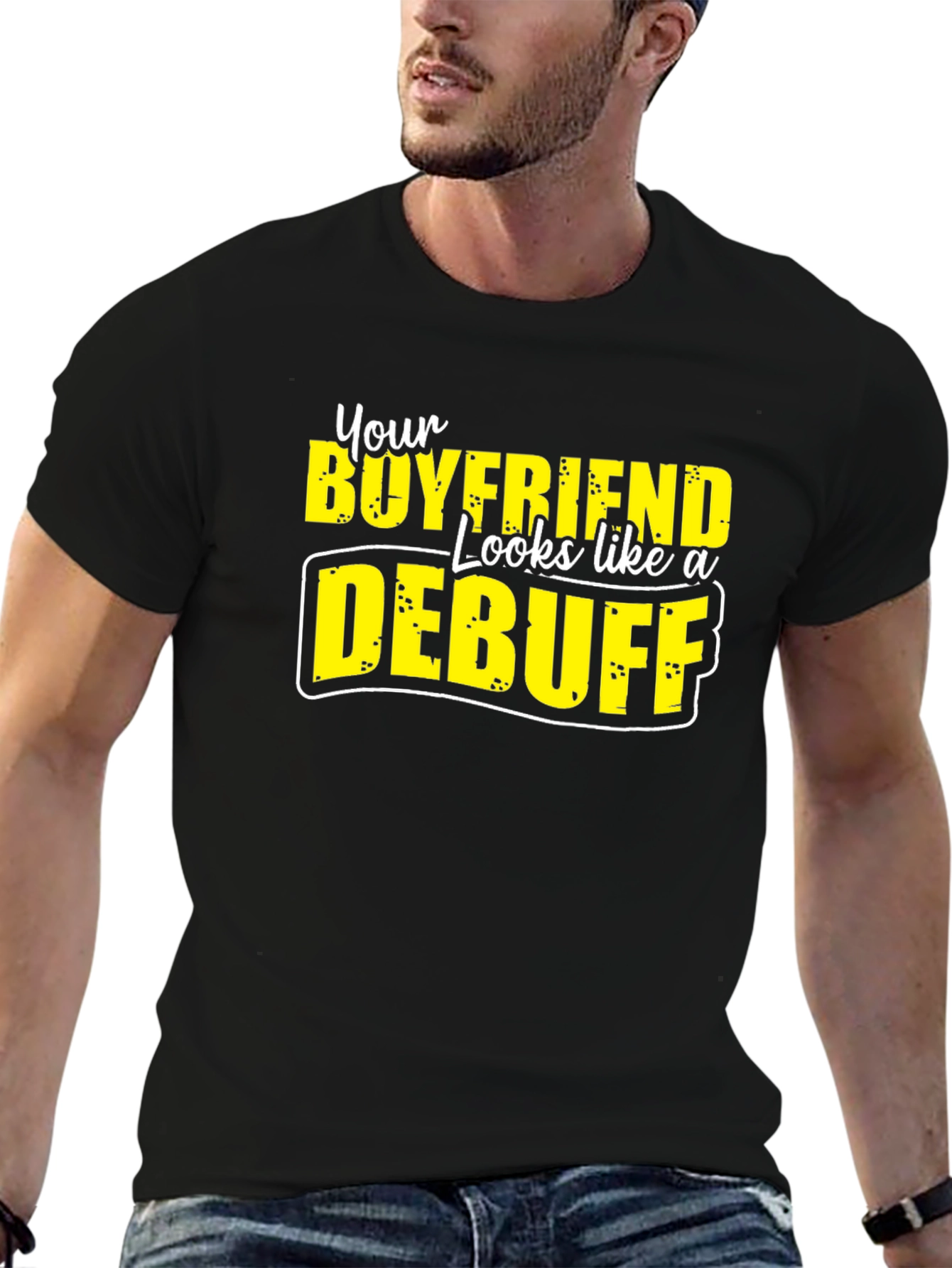 Boyfriend Debuff Graphic T-Shirt Funny Novelty Tee