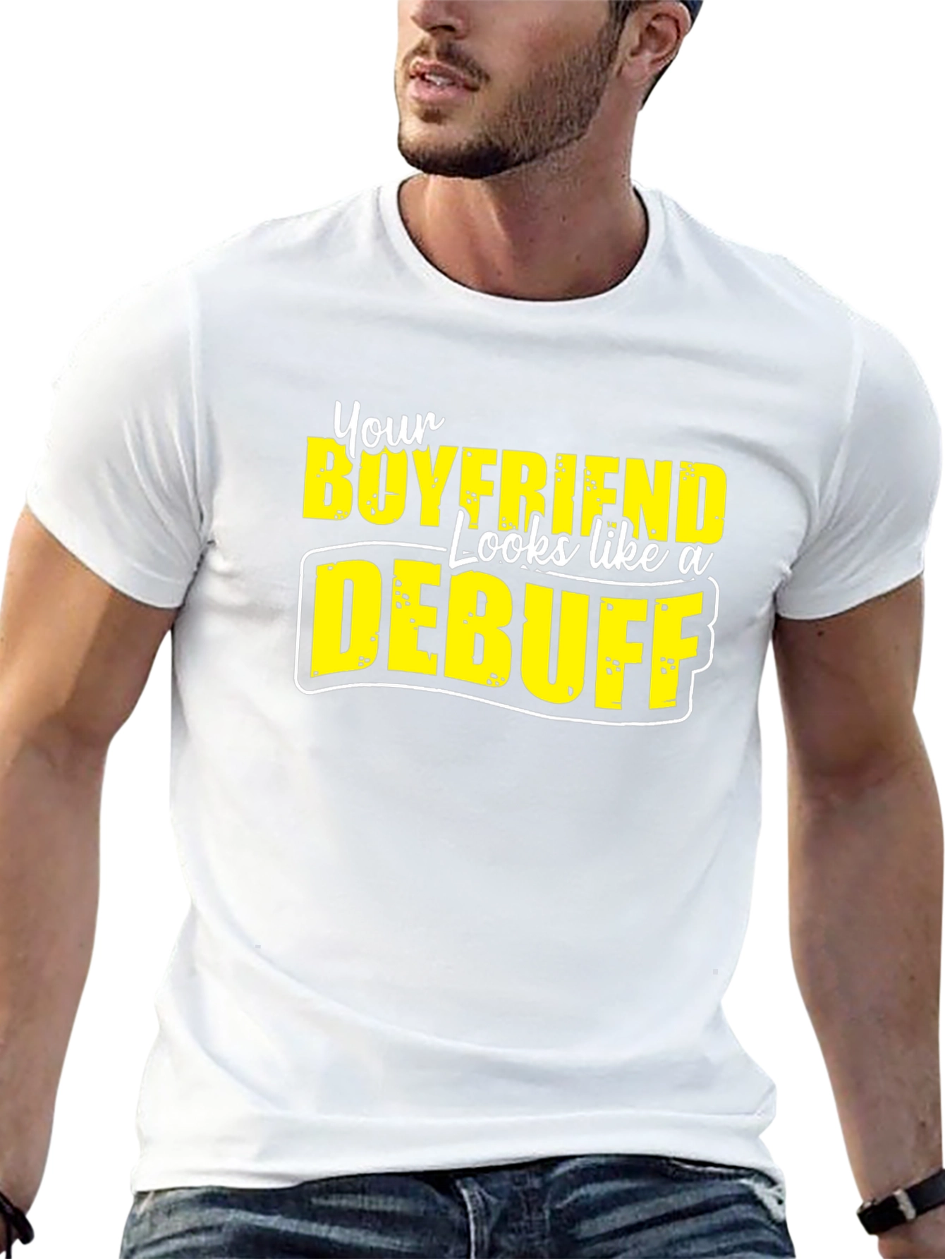 Boyfriend Debuff Graphic T-Shirt Funny Novelty Tee