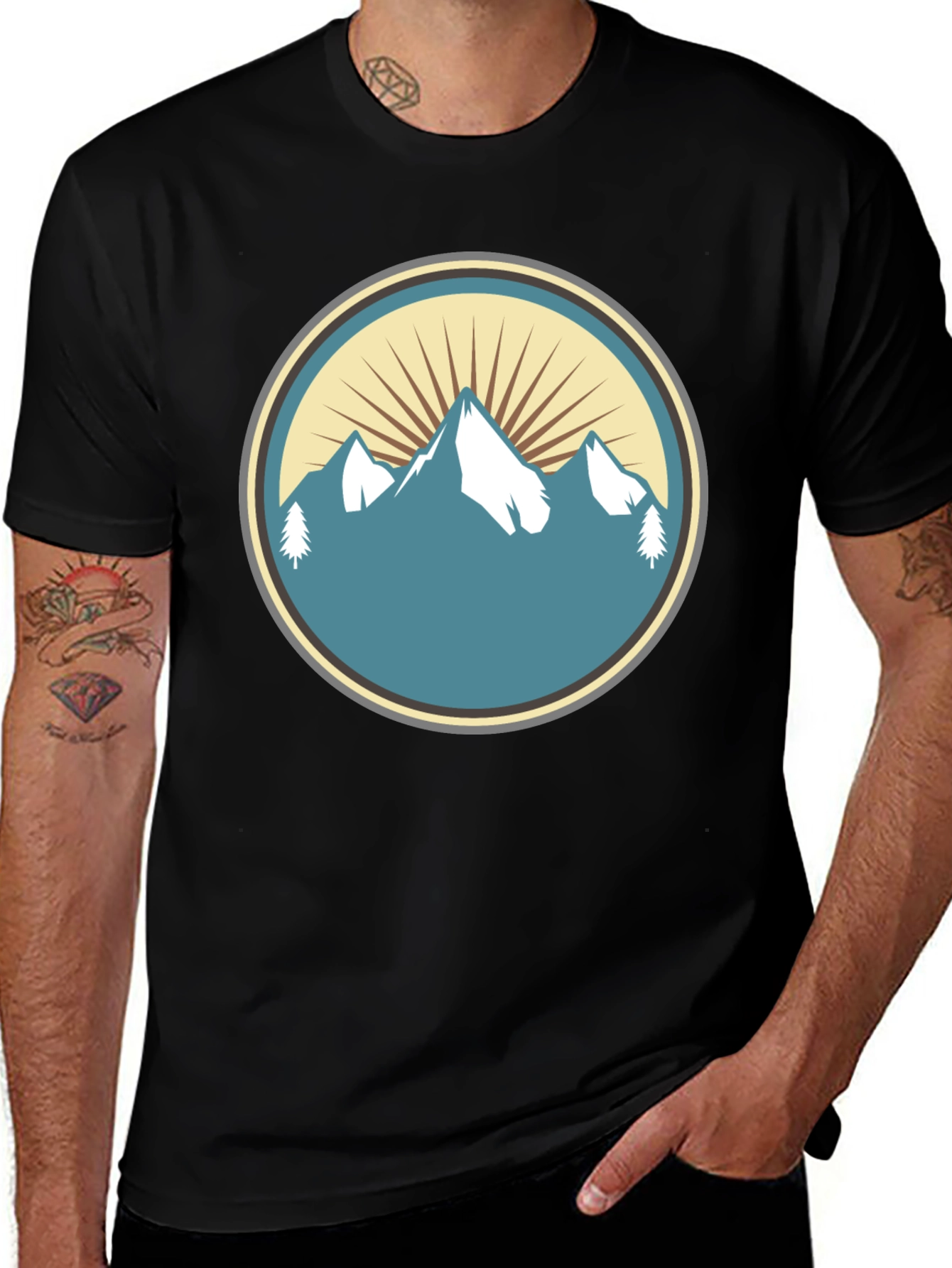 Mountain Peak Graphic Tee - Nature Inspired Style