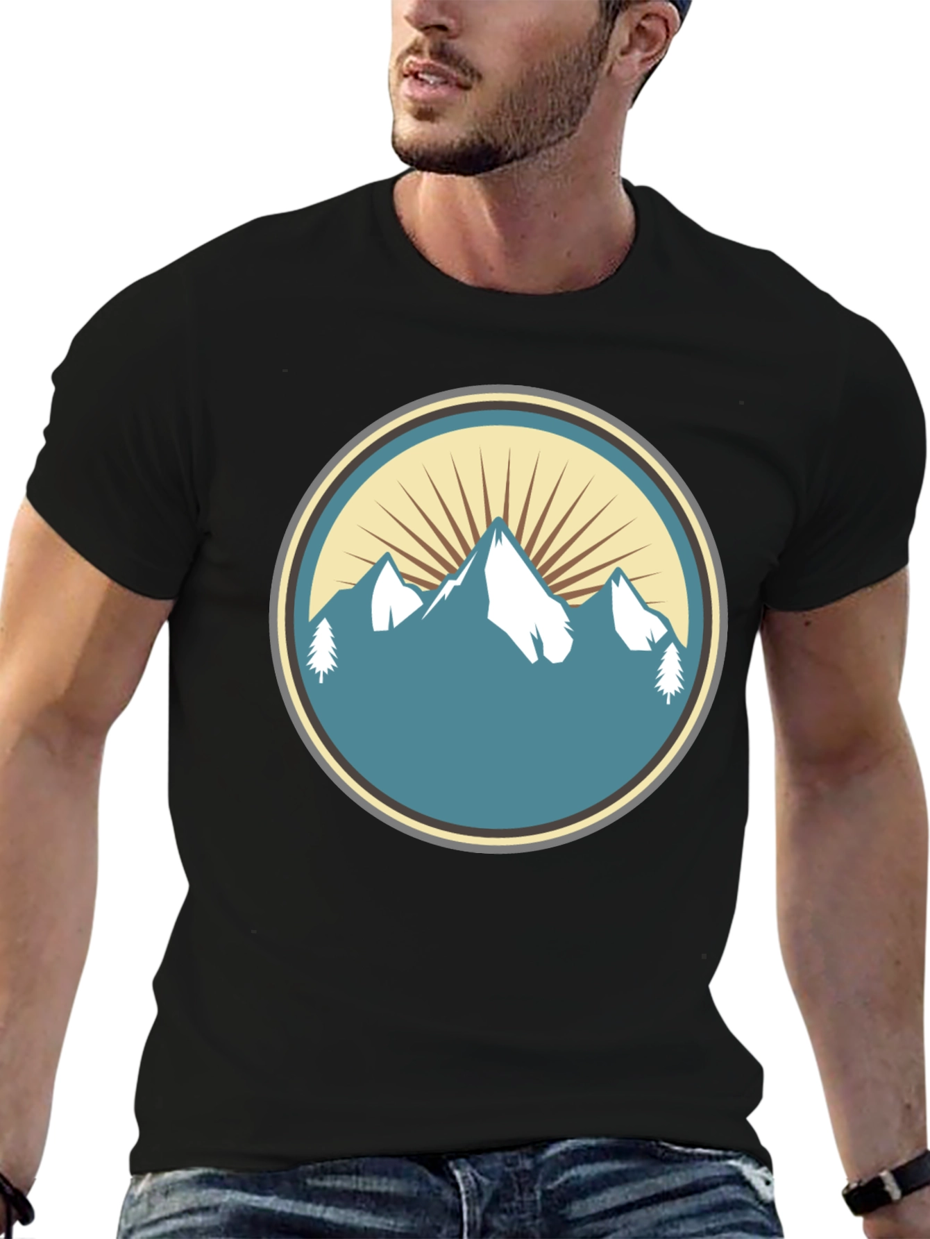 Mountain Peak Graphic Tee - Nature Inspired Style