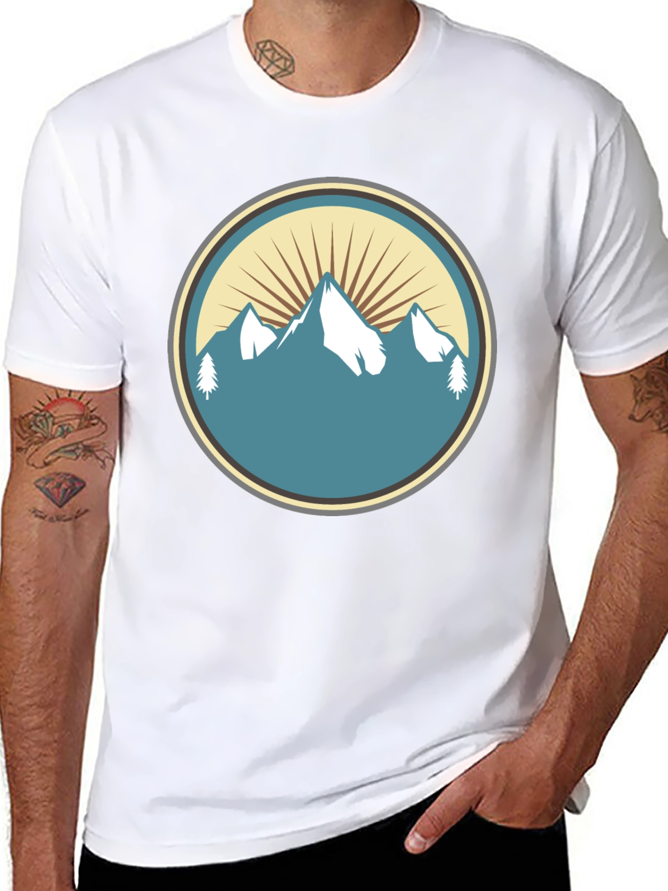 Mountain Peak Graphic Tee - Nature Inspired Style