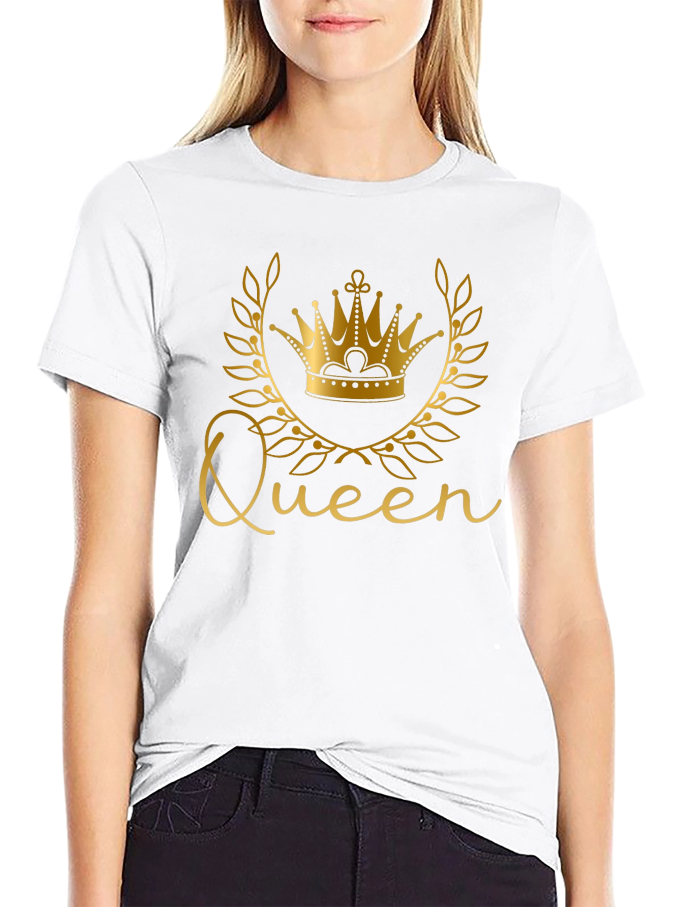 Queen Crown Black T-Shirt - Stylish Graphic Tee
