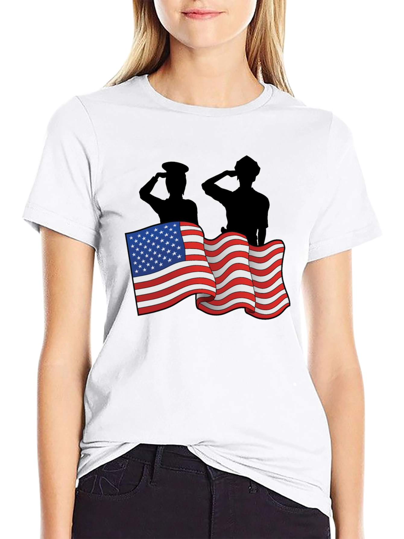 Patriotic Salute Graphic Tee