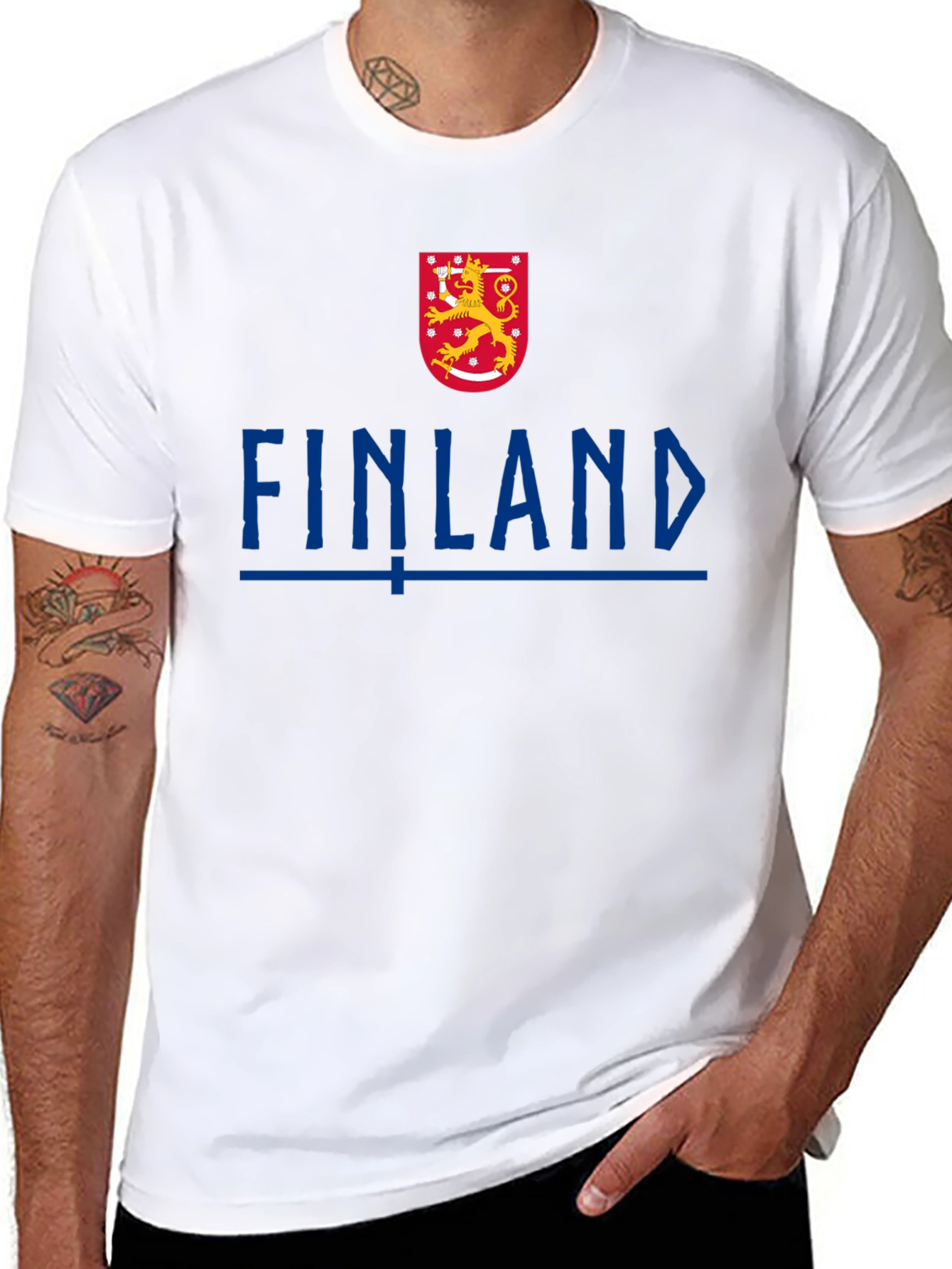 Finland Tee - Black T-Shirt with Finnish Lion Crest