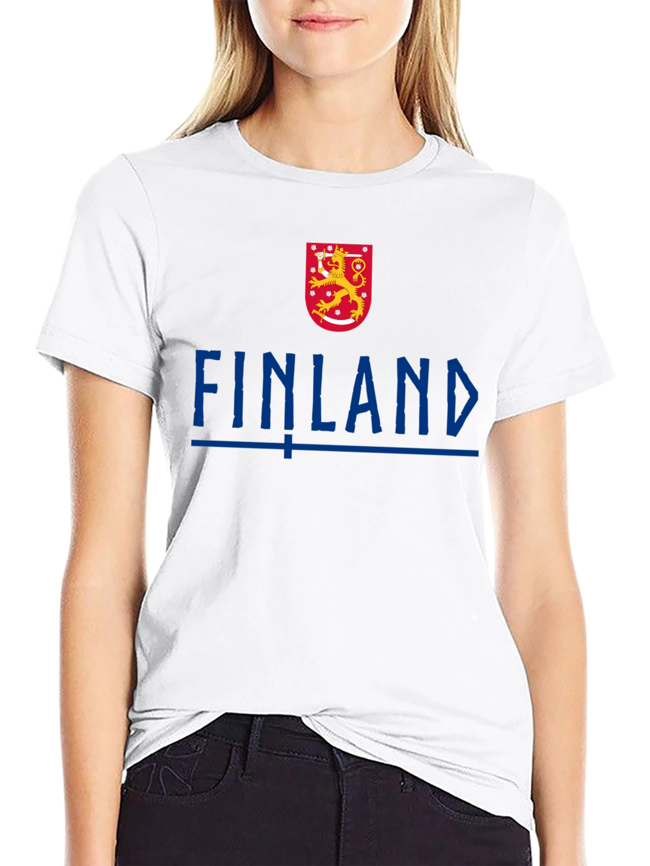 Finland Tee - Black T-Shirt with Finnish Lion Crest