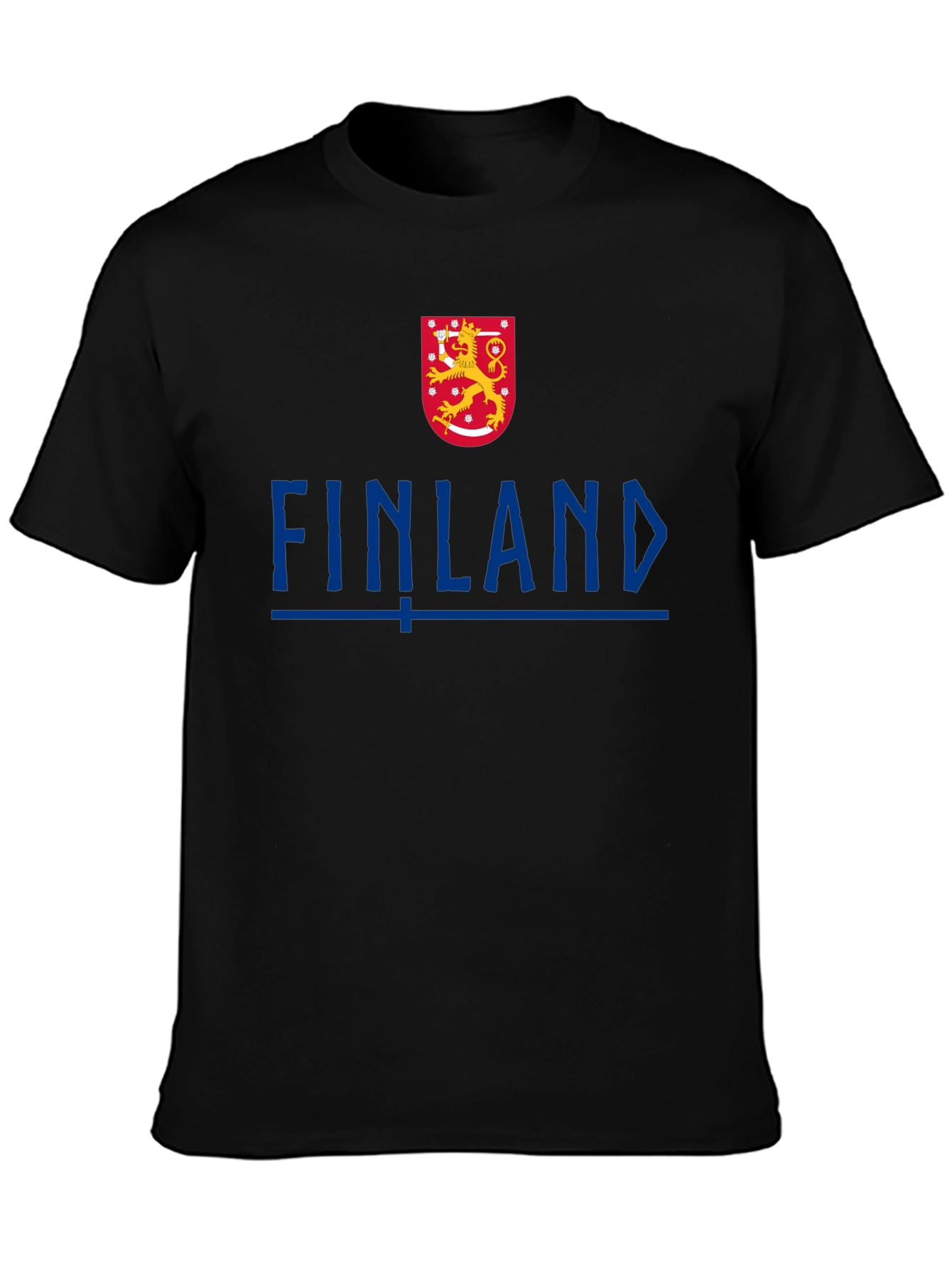 Finland Tee - Black T-Shirt with Finnish Lion Crest