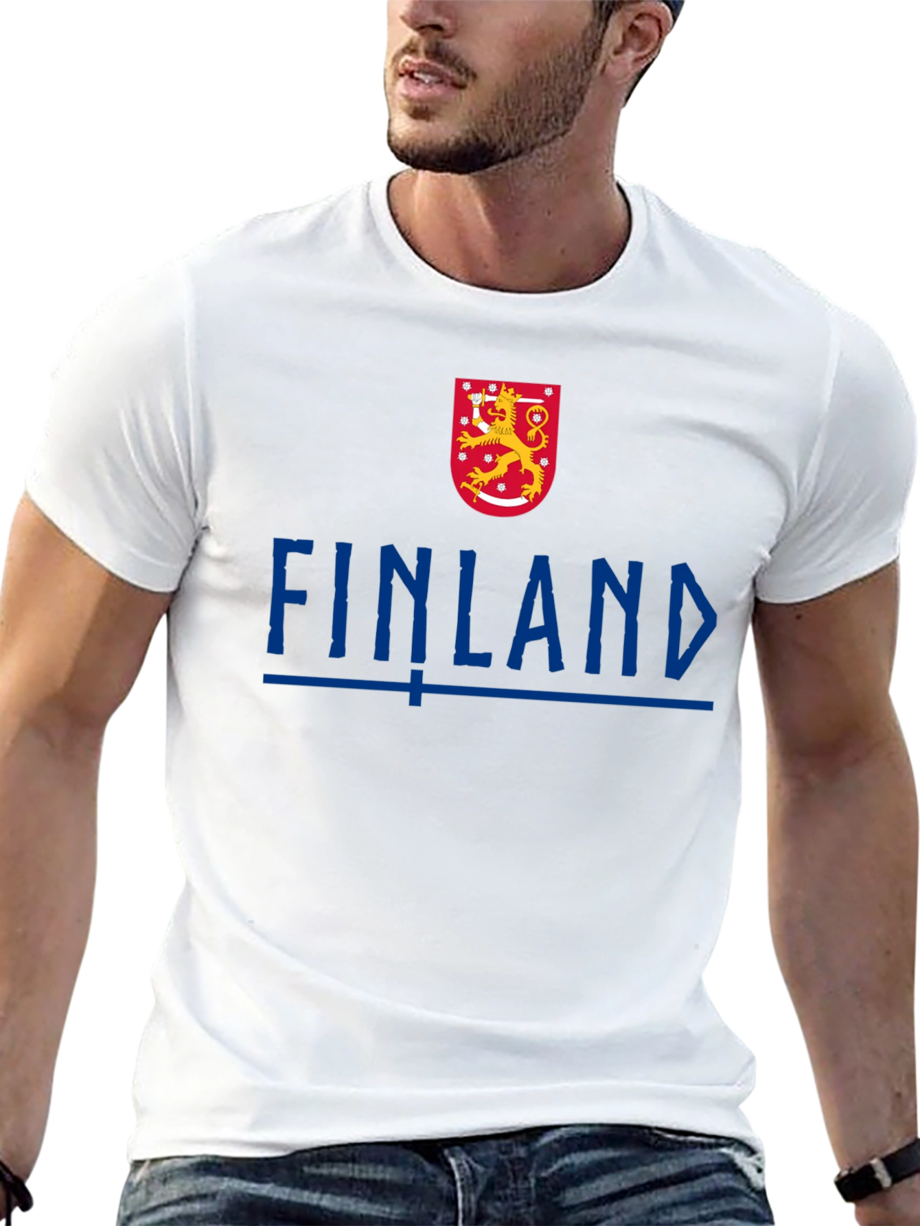 Finland Tee - Black T-Shirt with Finnish Lion Crest