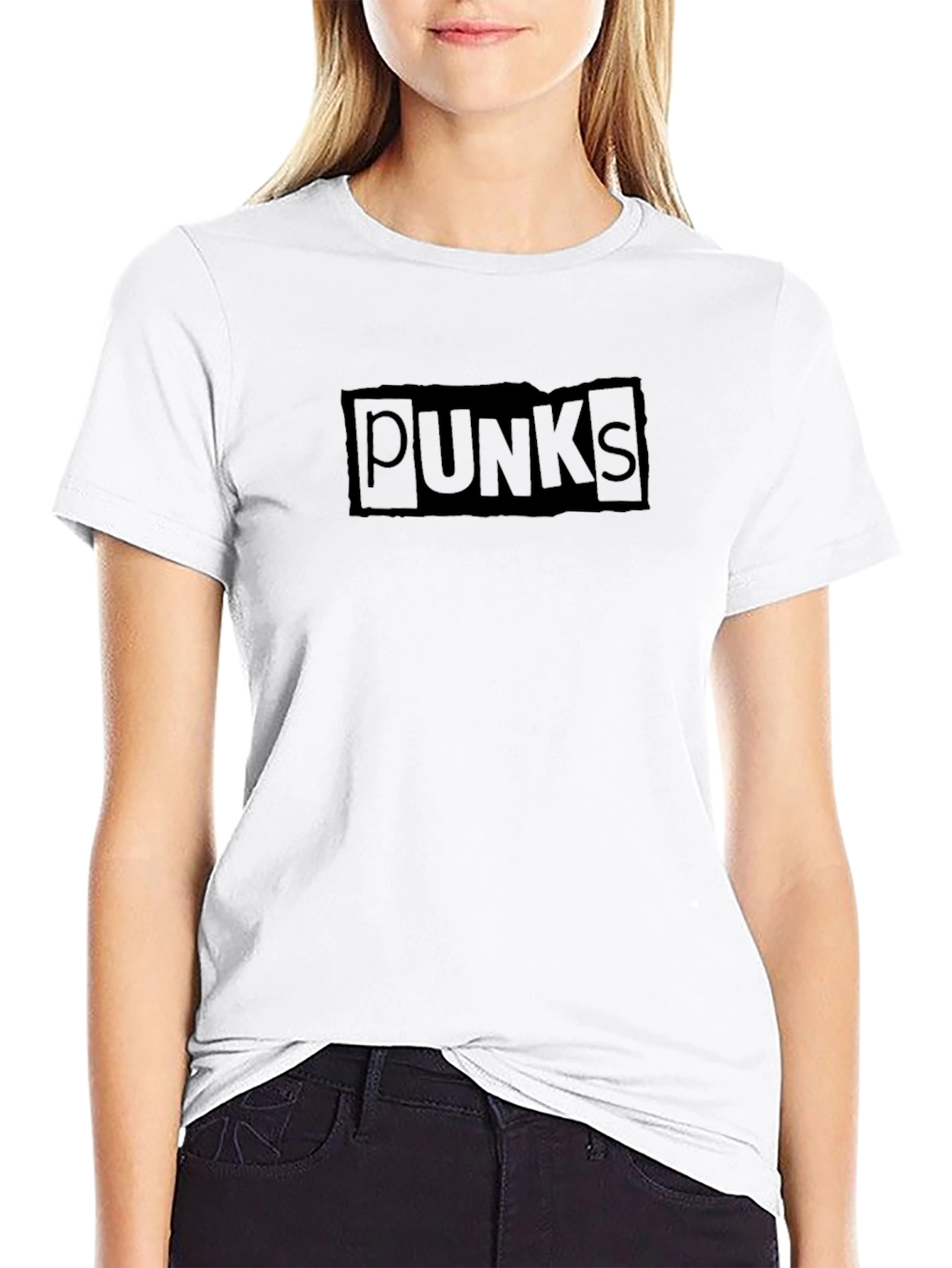 PUNKS Graphic Tee - Bold Black Statement T-Shirt