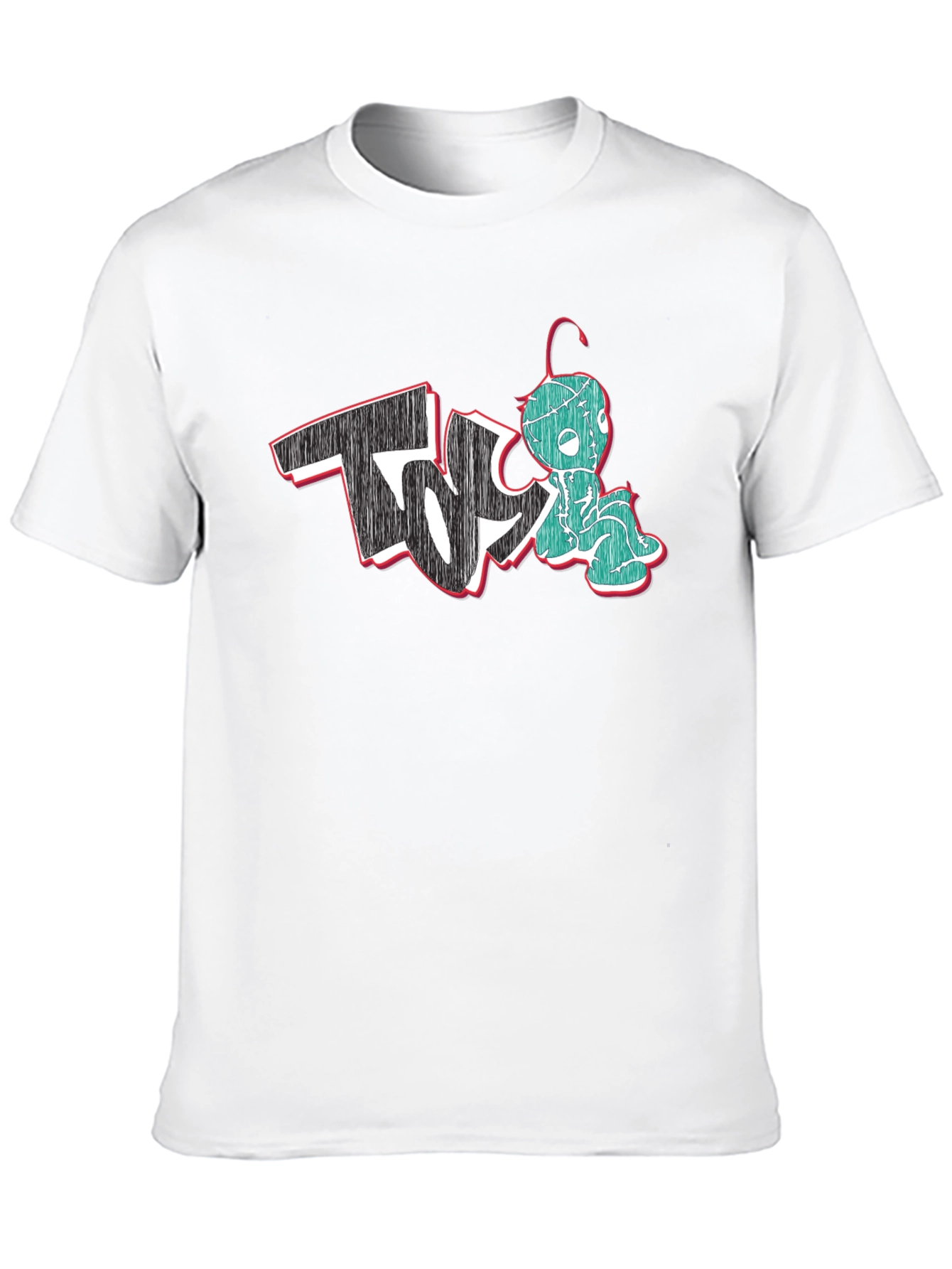 Unique Graphic Print Black T-Shirt