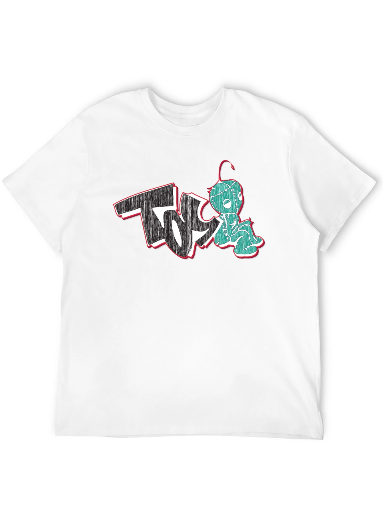 Unique Graphic Print Black T-Shirt