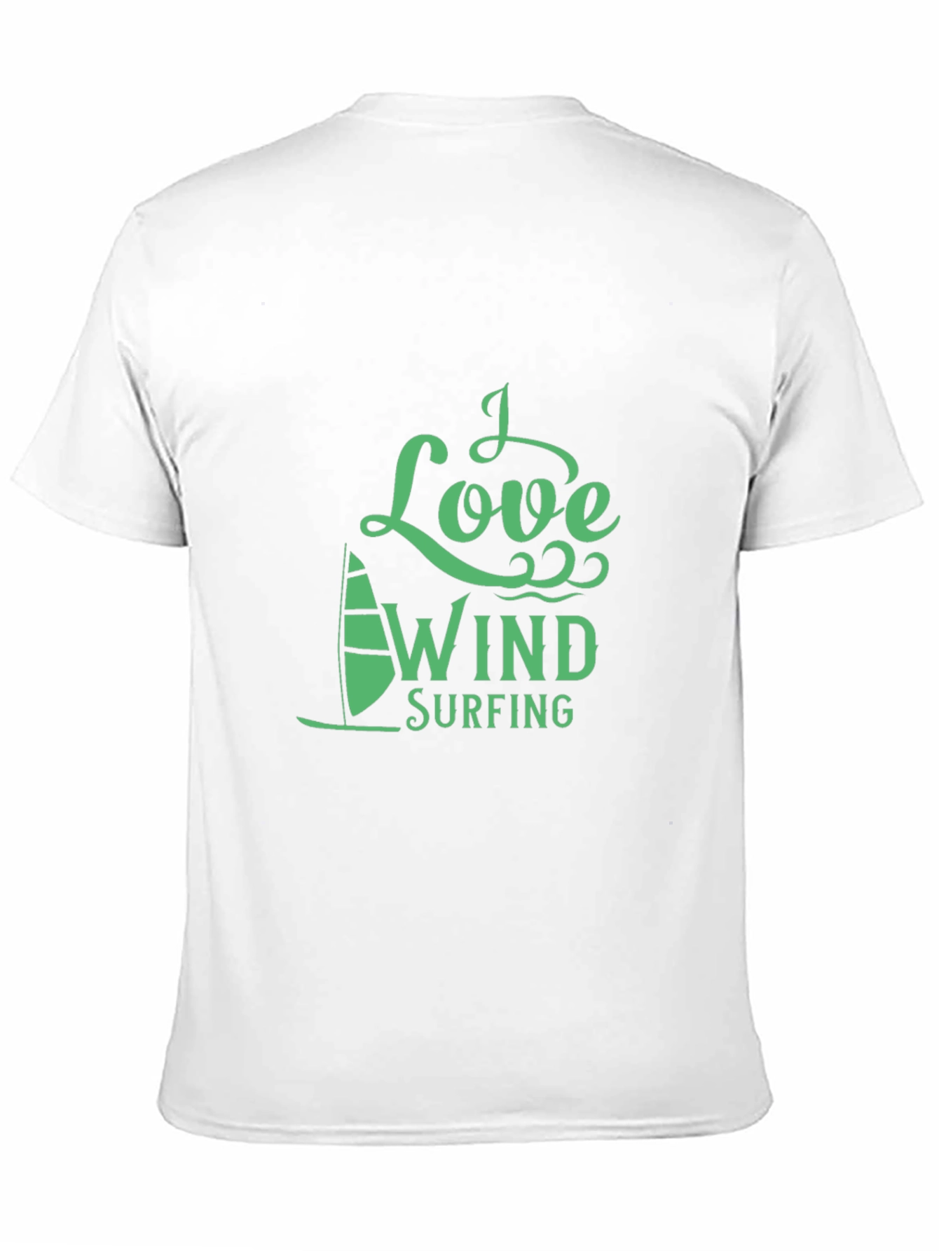 I Love Windsurfing Graphic Tee - Black