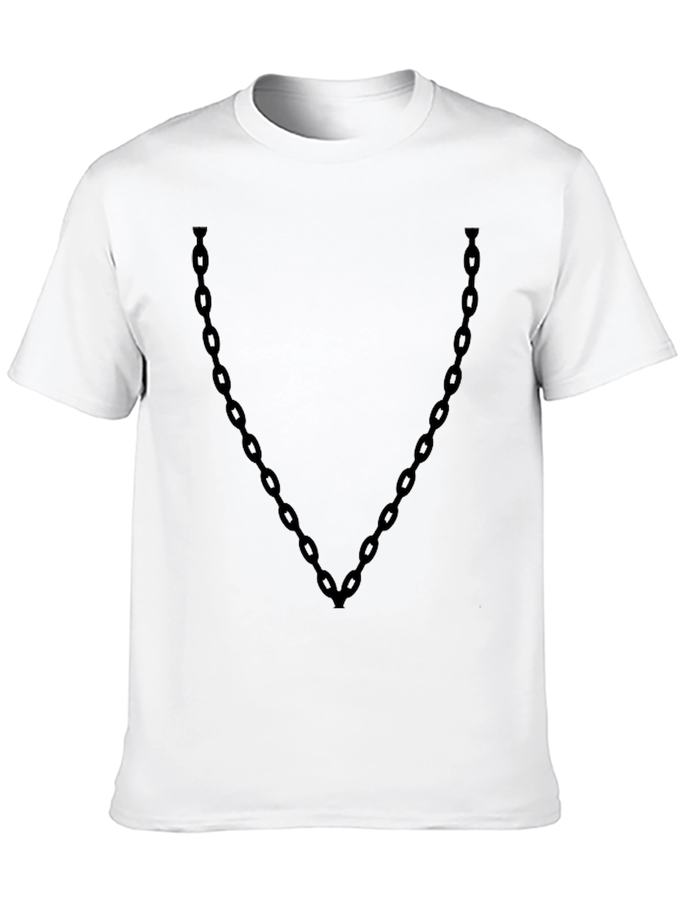Mens Black Chain Graphic T-Shirt
