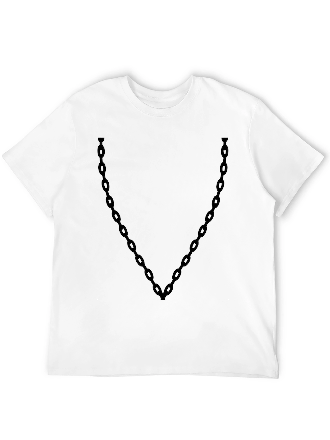 Mens Black Chain Graphic T-Shirt