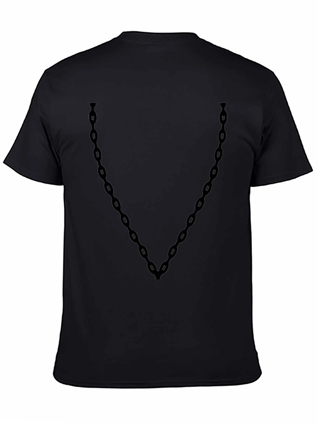Mens Black Chain Graphic T-Shirt