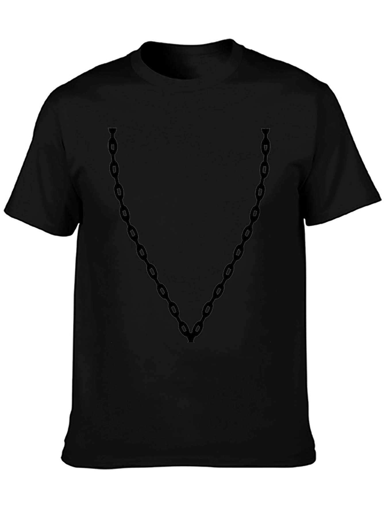 Mens Black Chain Graphic T-Shirt