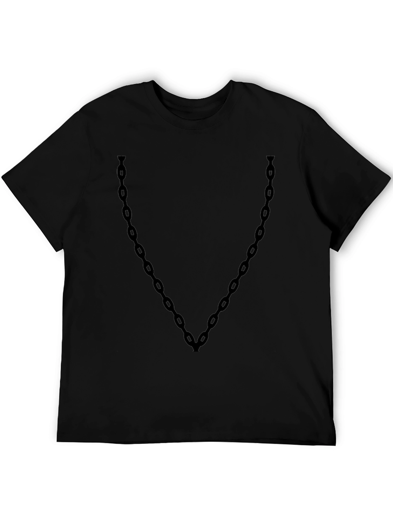 Mens Black Chain Graphic T-Shirt