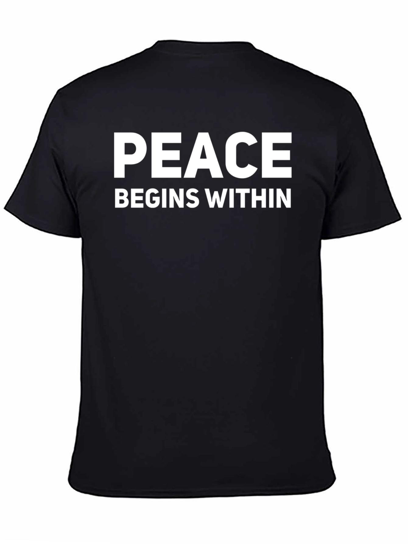 Peace Begins Within Black Graphic Tee