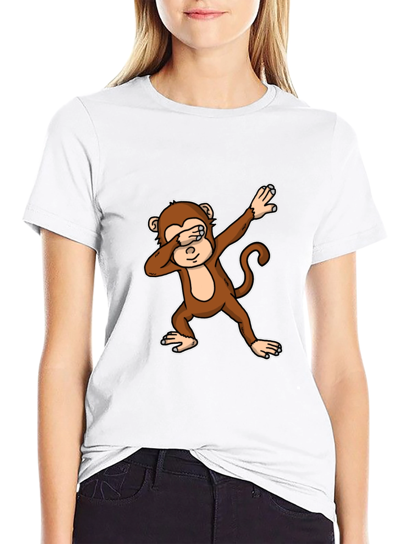 Dabbing Monkey Graphic Tee - Trendy Mens T-Shirt