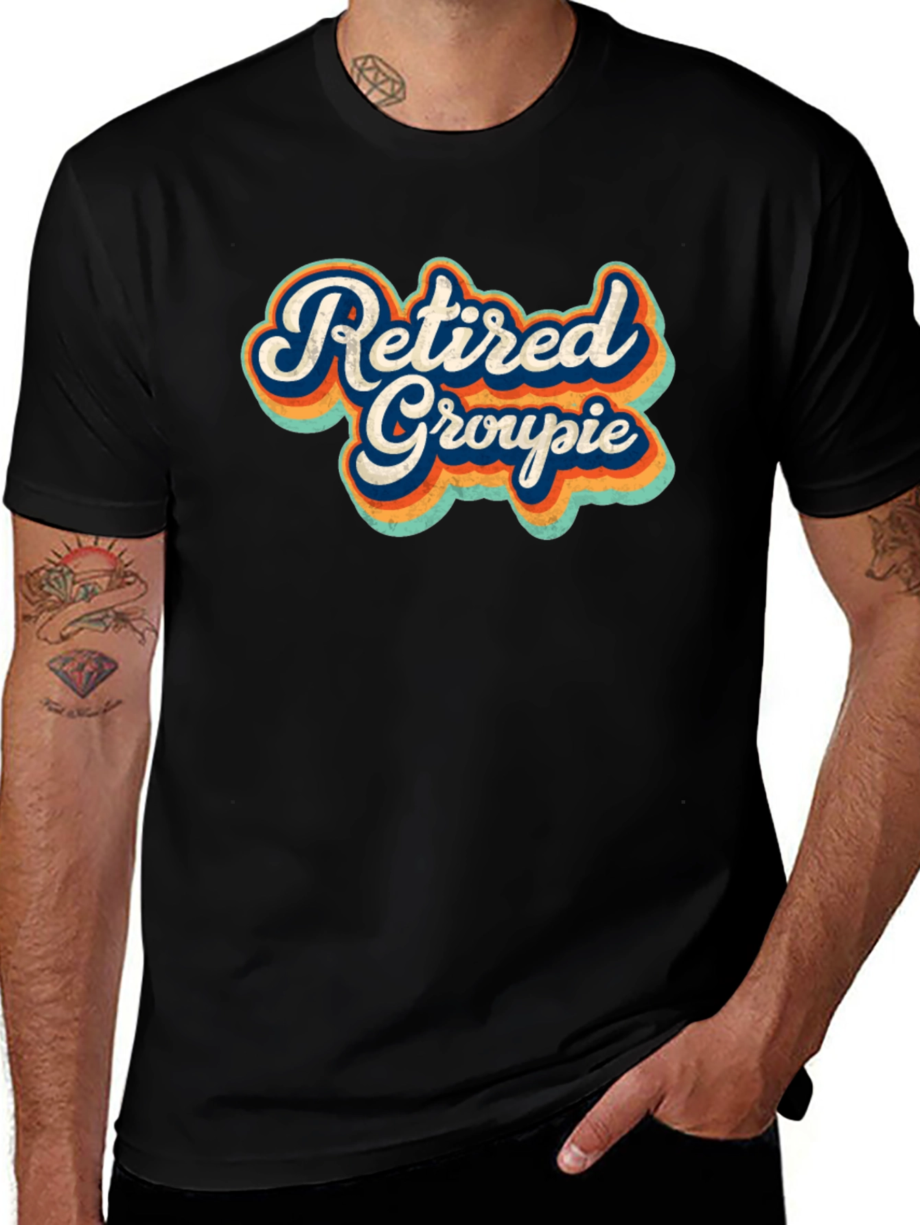 Retired Groupie Graphic Tee - Black