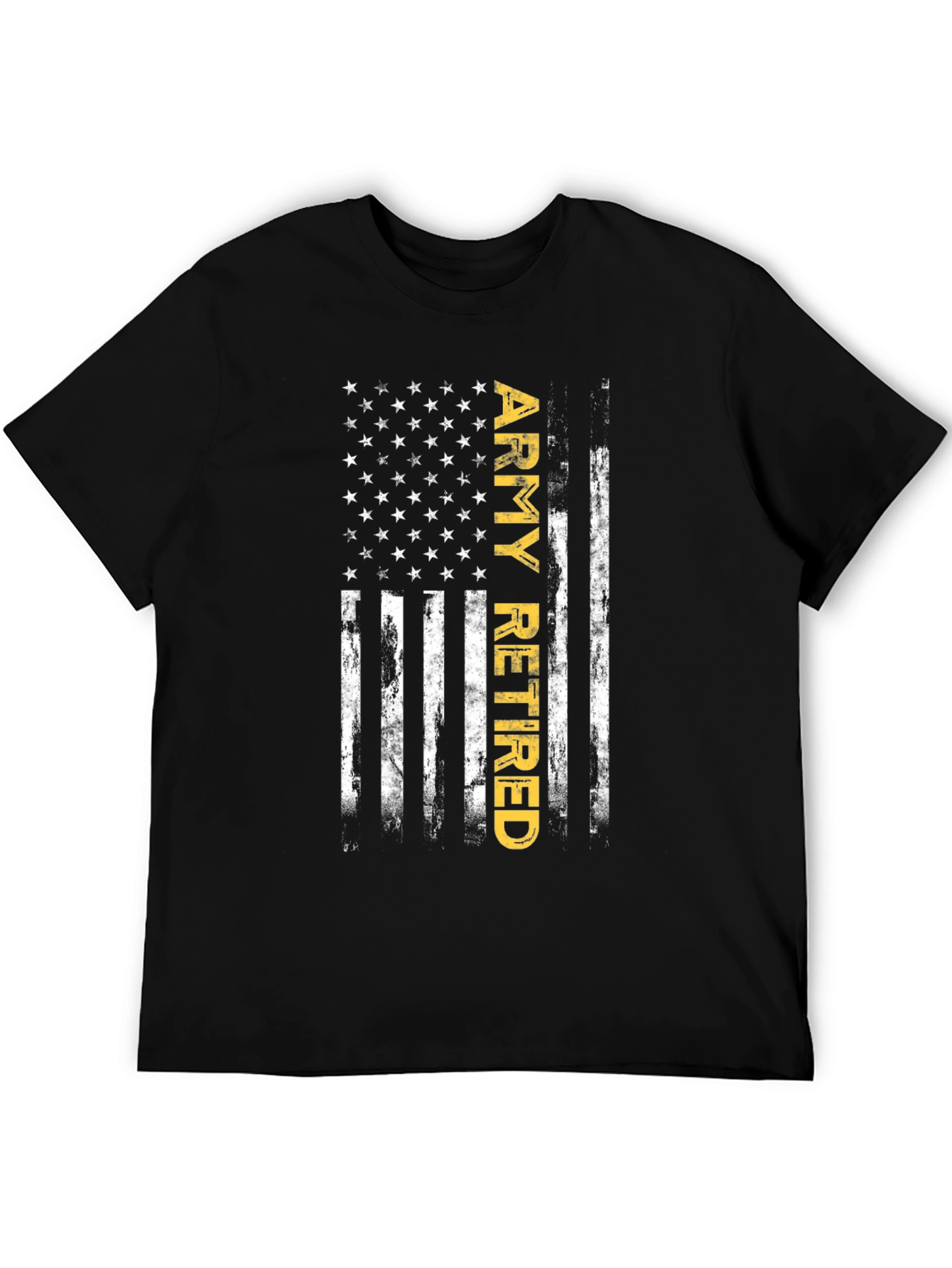 Army Retired American Flag Graphic T-Shirt