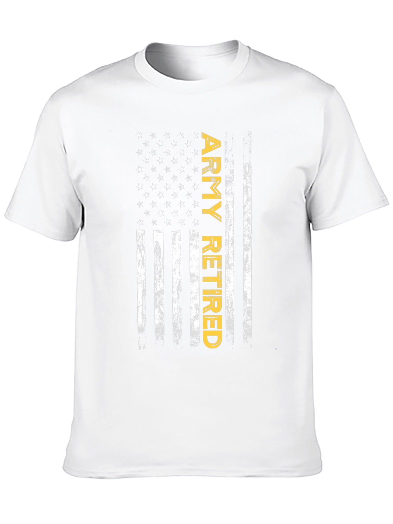Army Retired American Flag Graphic T-Shirt