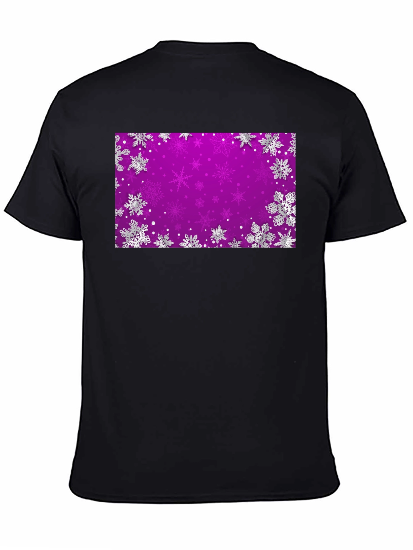 Snowflake Purple Background T-Shirt