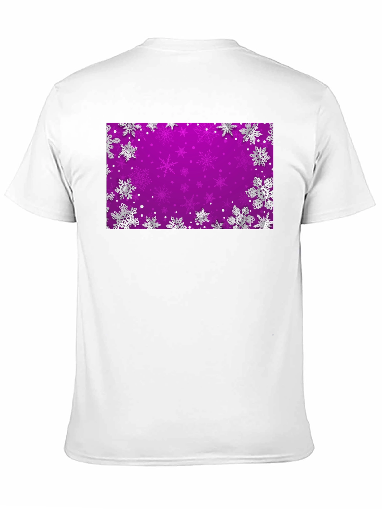 Snowflake Purple Background T-Shirt