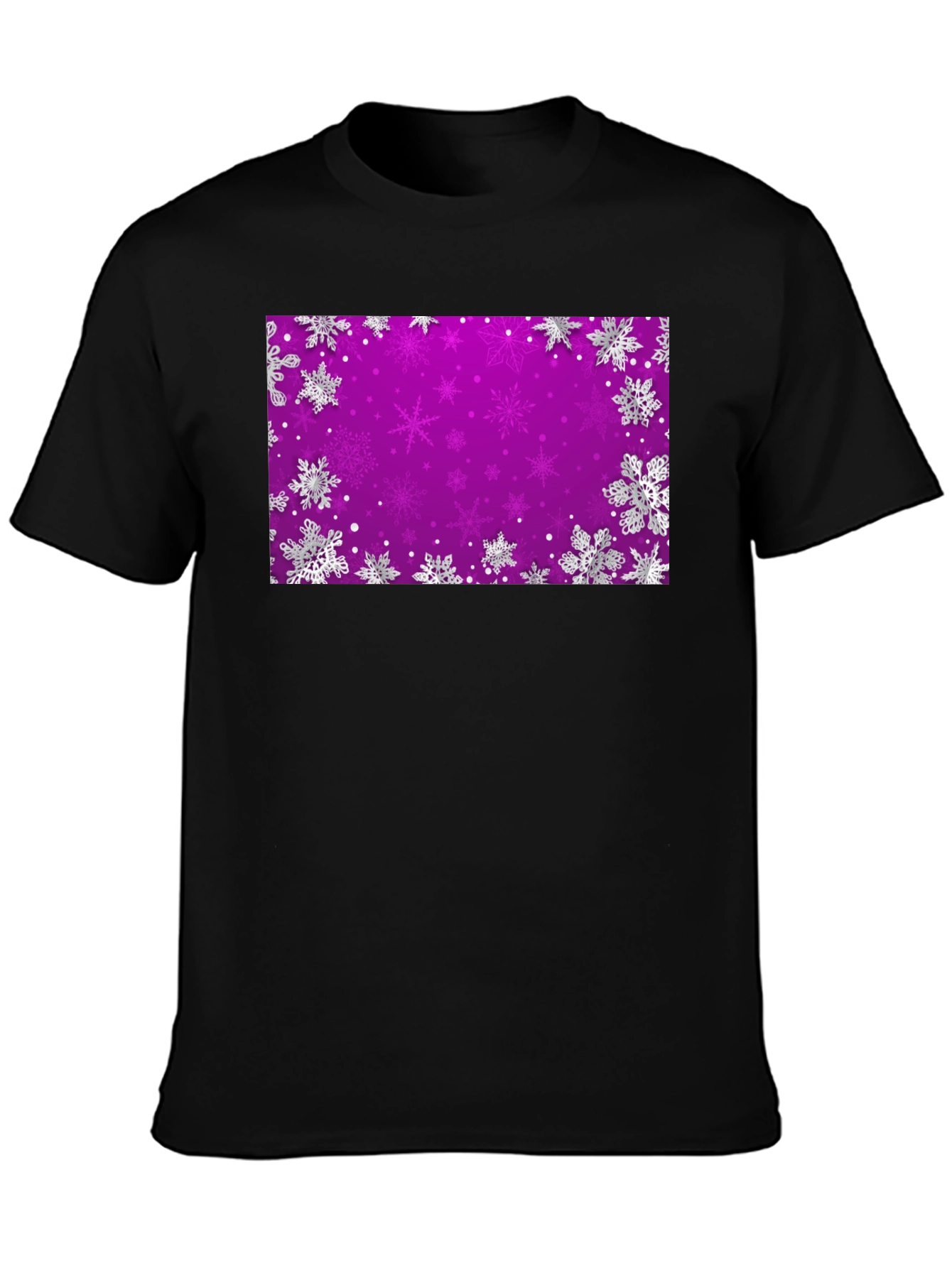 Snowflake Purple Background T-Shirt