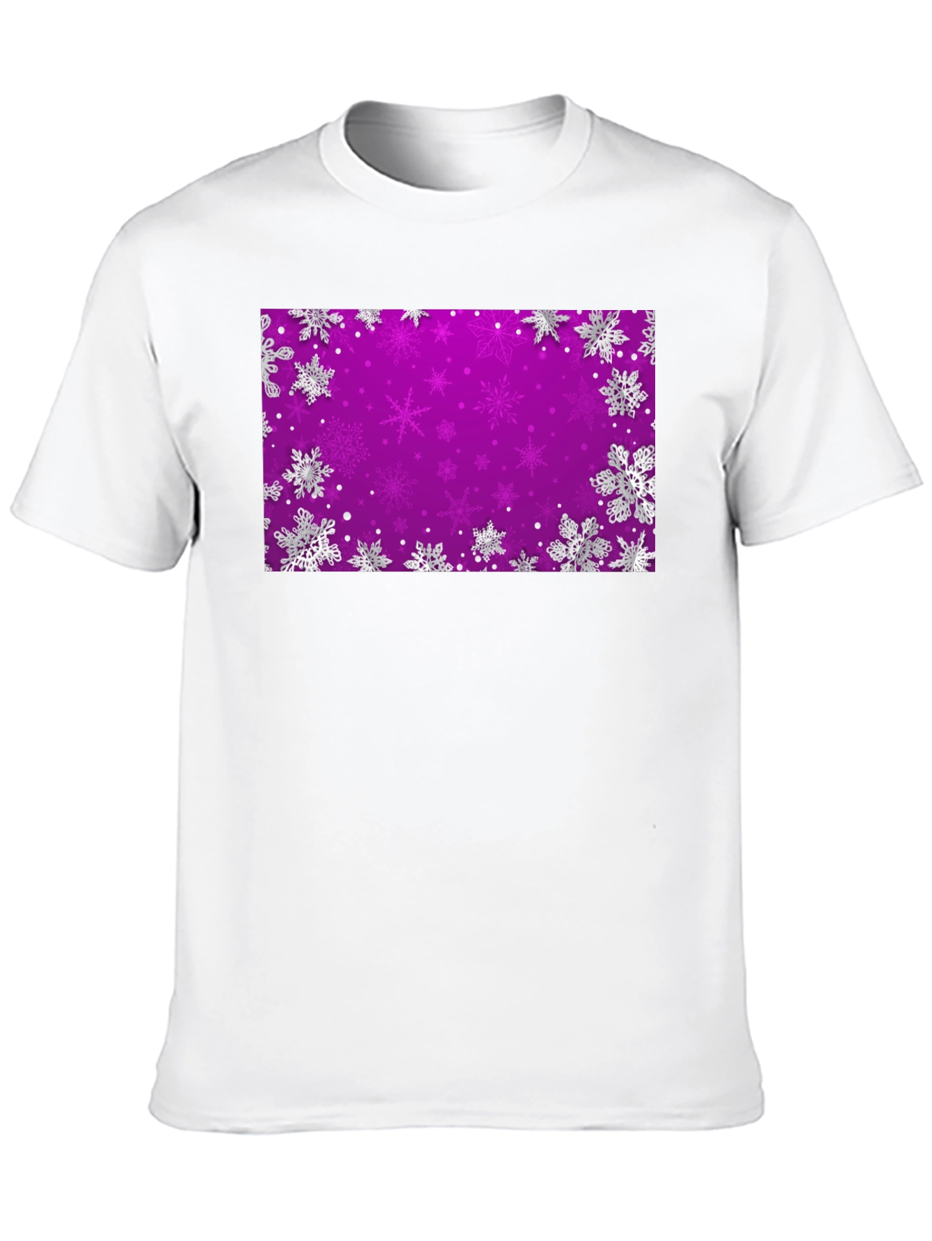 Snowflake Purple Background T-Shirt