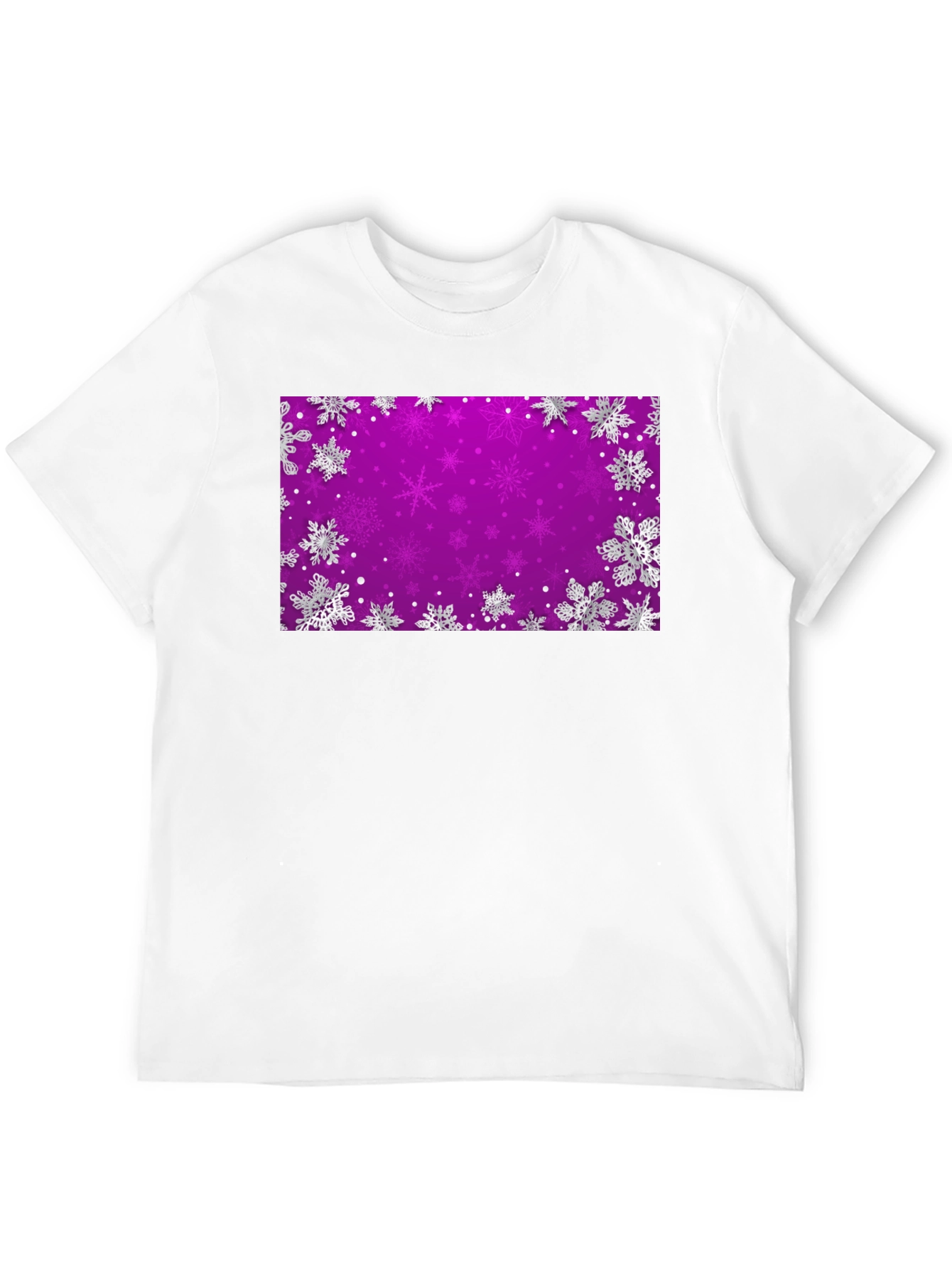 Snowflake Purple Background T-Shirt