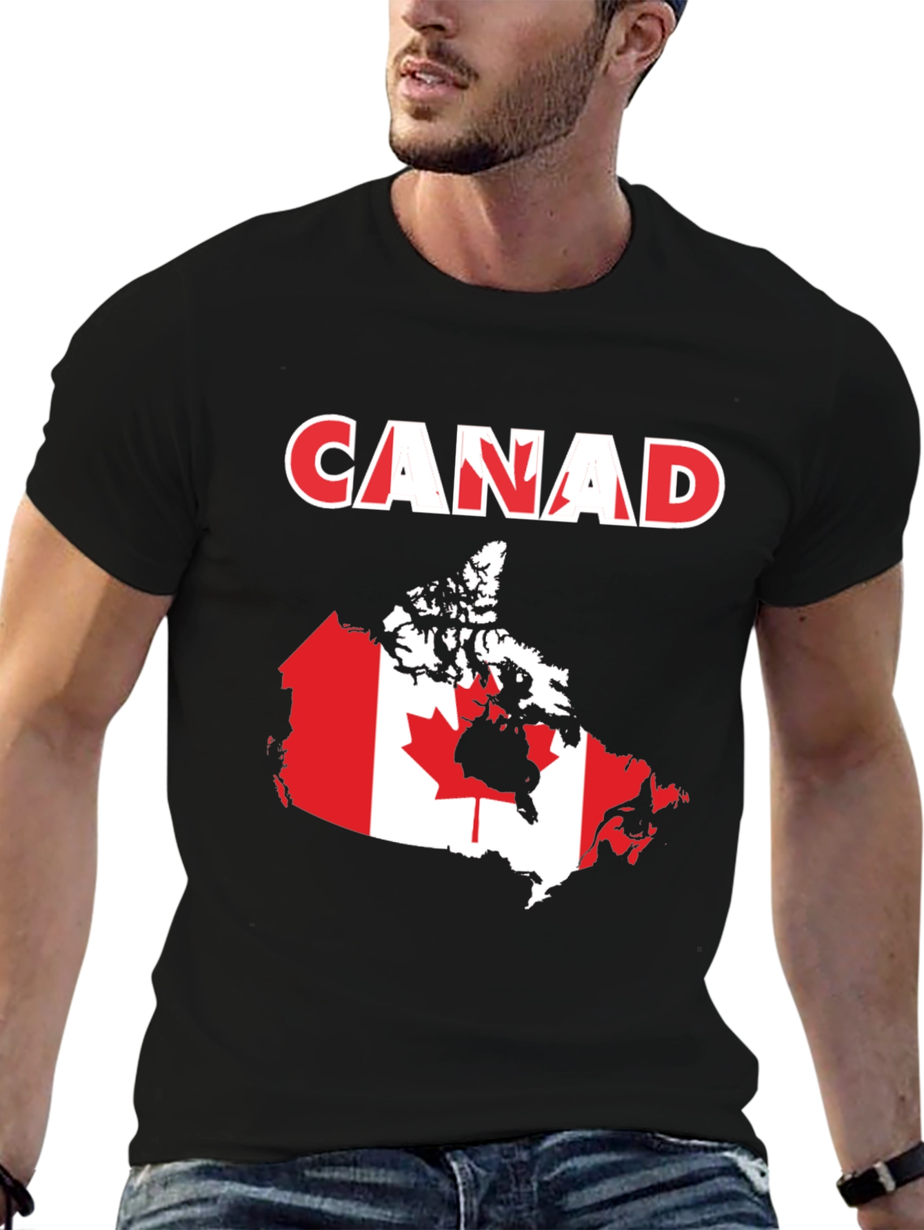 Canada Flag Map T-Shirt Patriotic Pride Tee